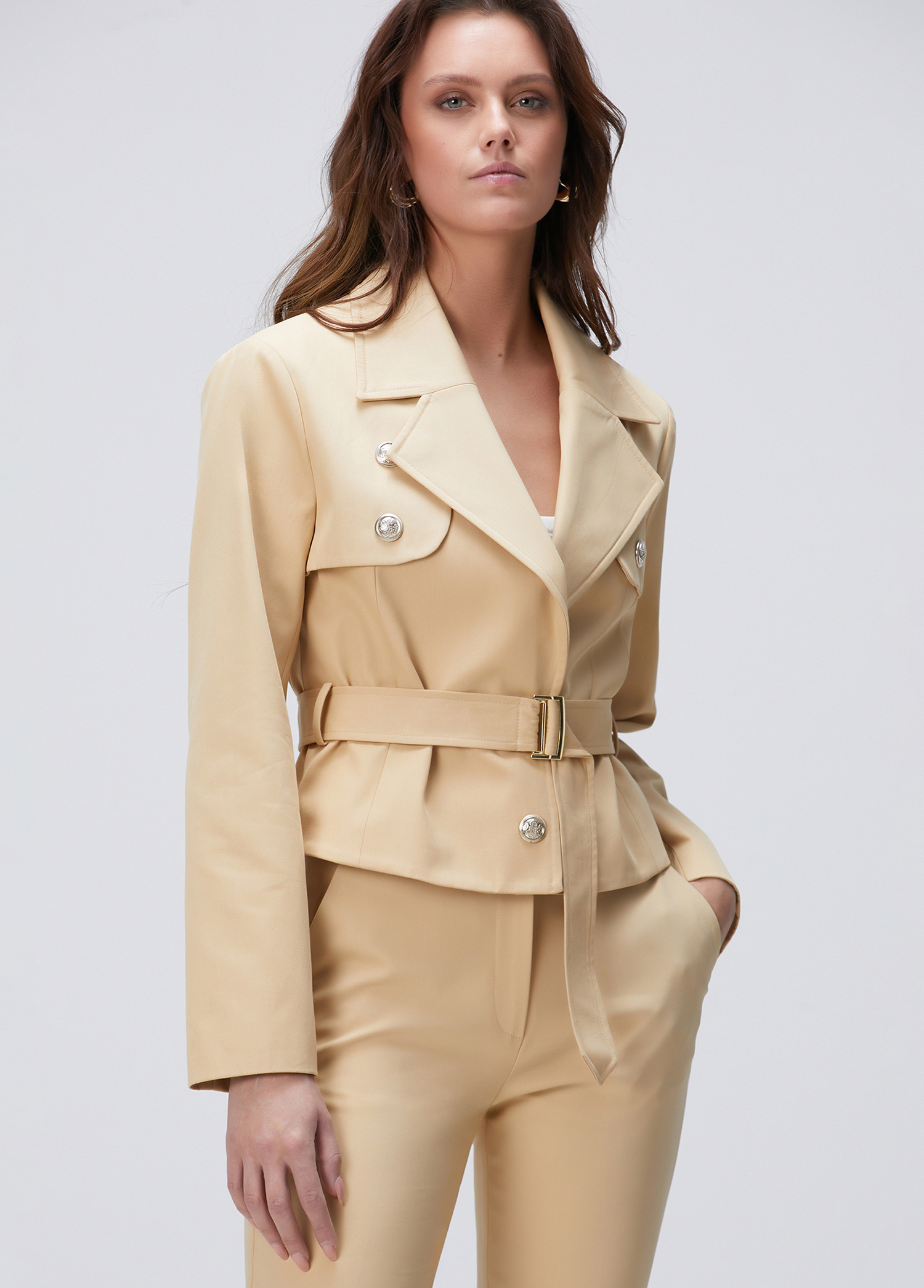 Bej Trench Coat