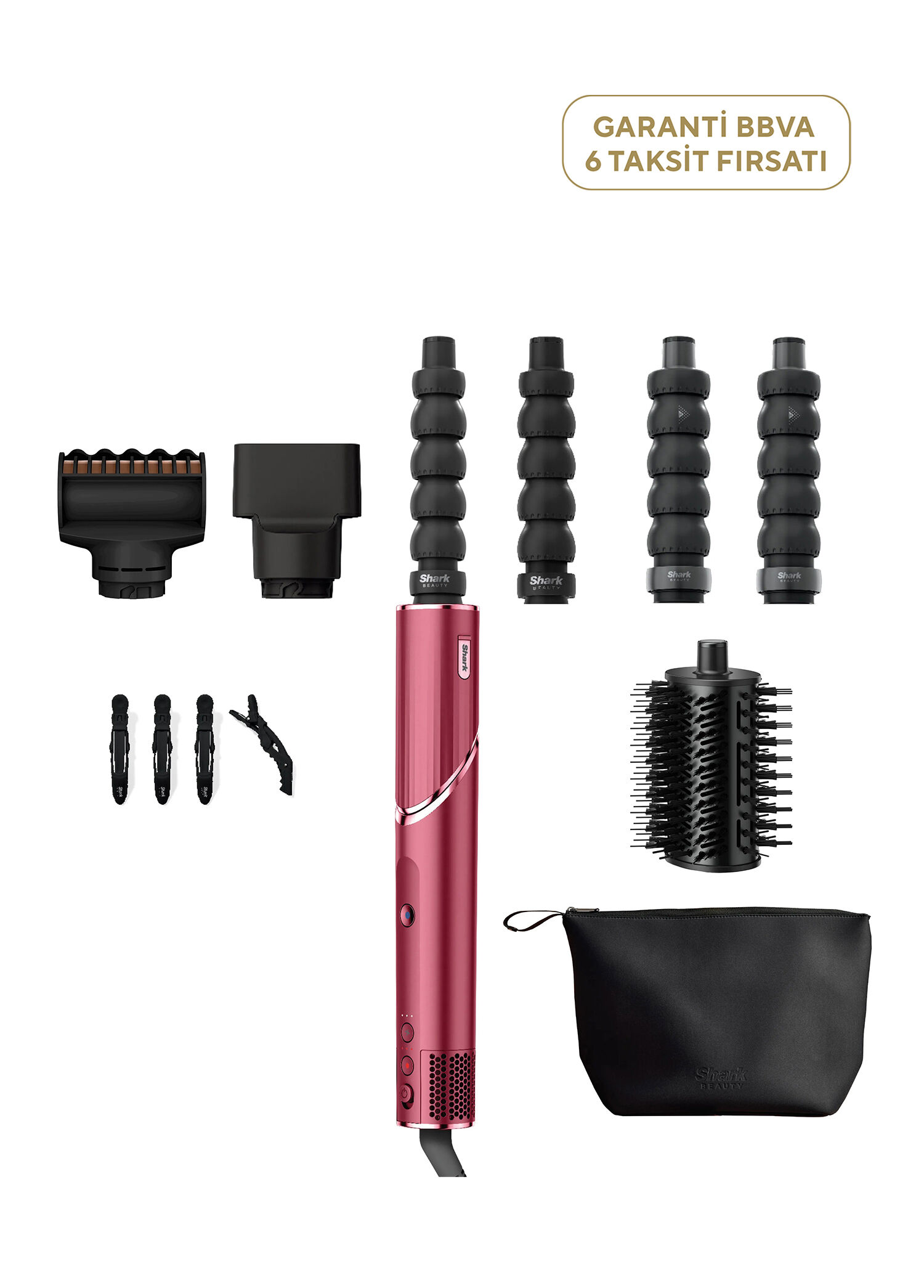 FlexStyle 5-in-1 Cherry Saç Kurutma ve Şekillendirme Sistemi