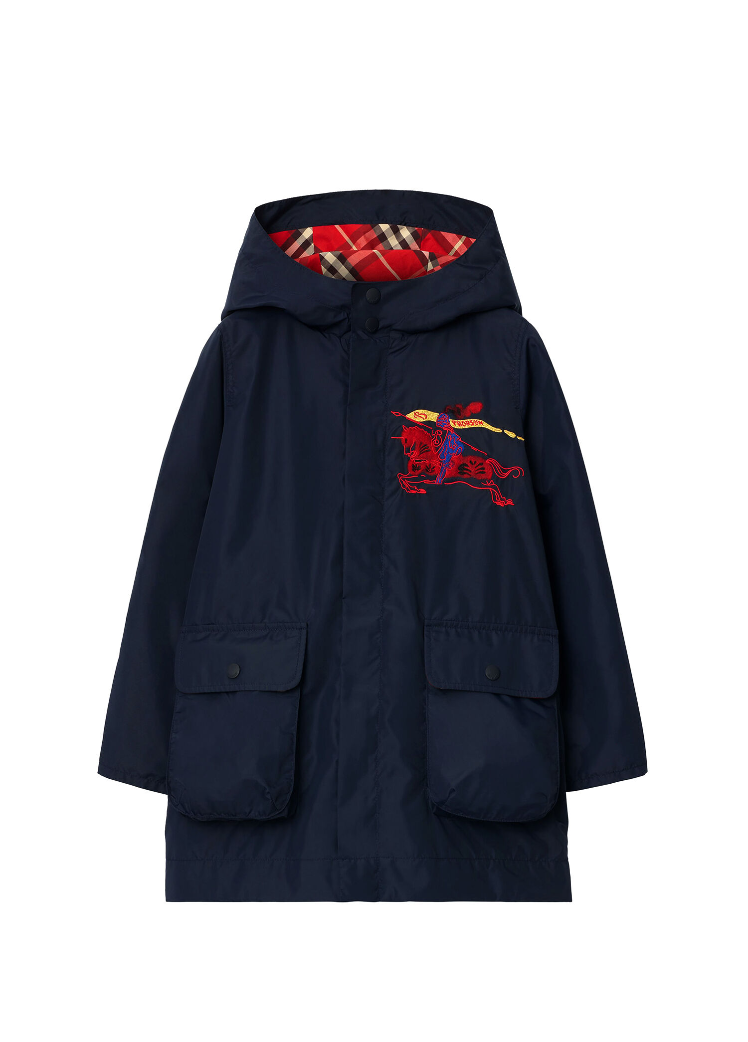 Watercolour Ekd Nylon Lacivert Kapüşonlu Unisex Çocuk Parka