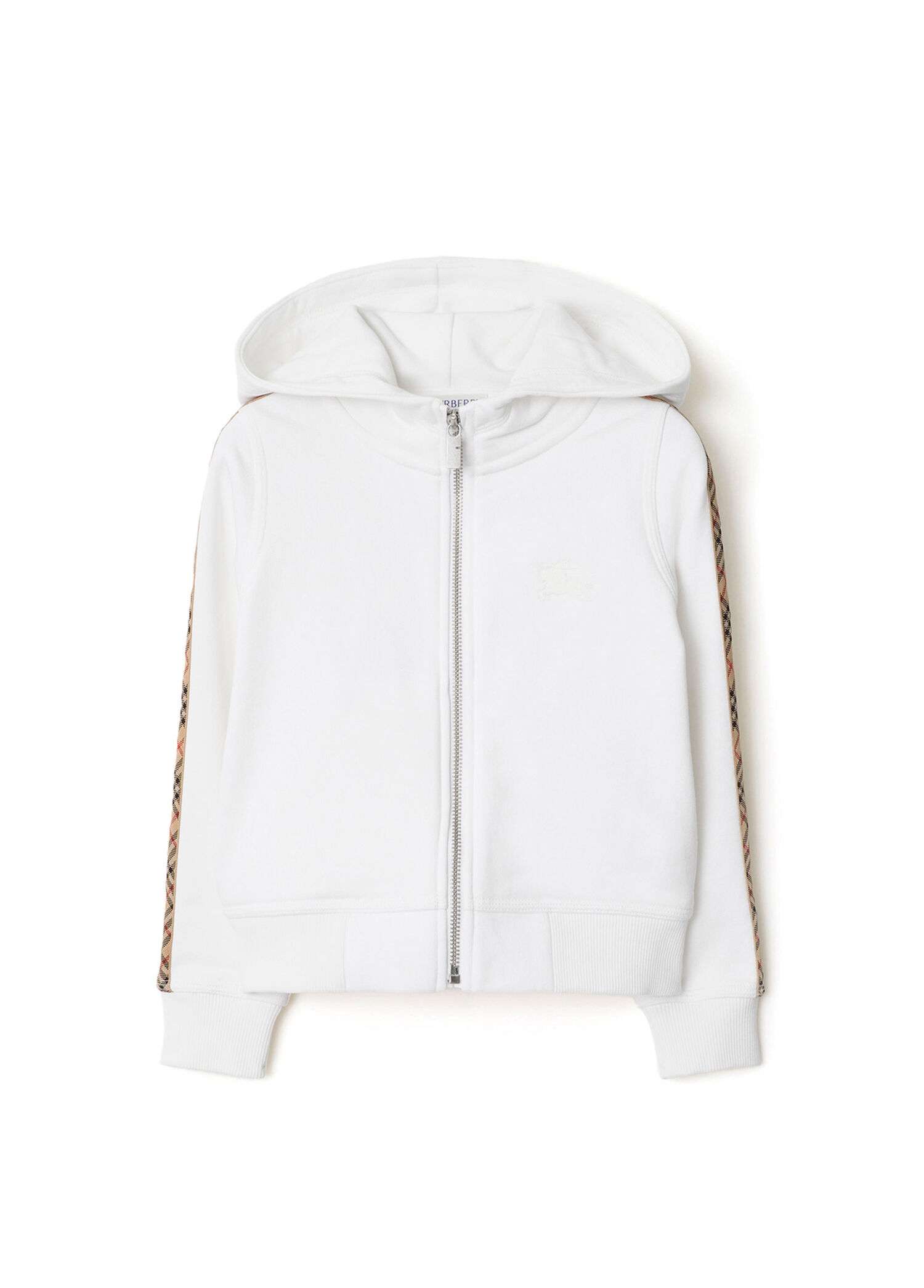 Kapüşonlu Beyaz Unisex Çocuk Sweatshirt