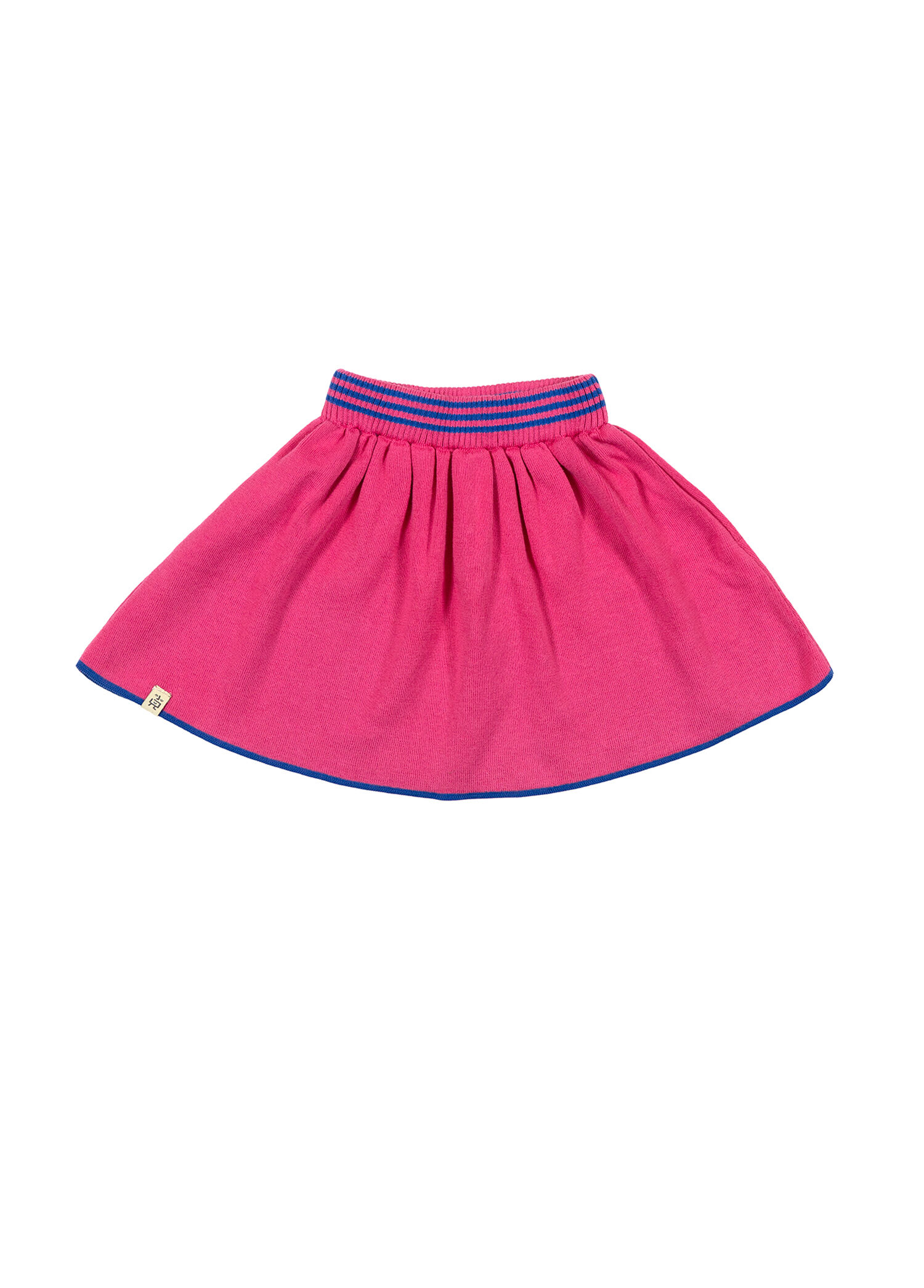Striped Pembe Pileli Kız Çocuk Triko Etek