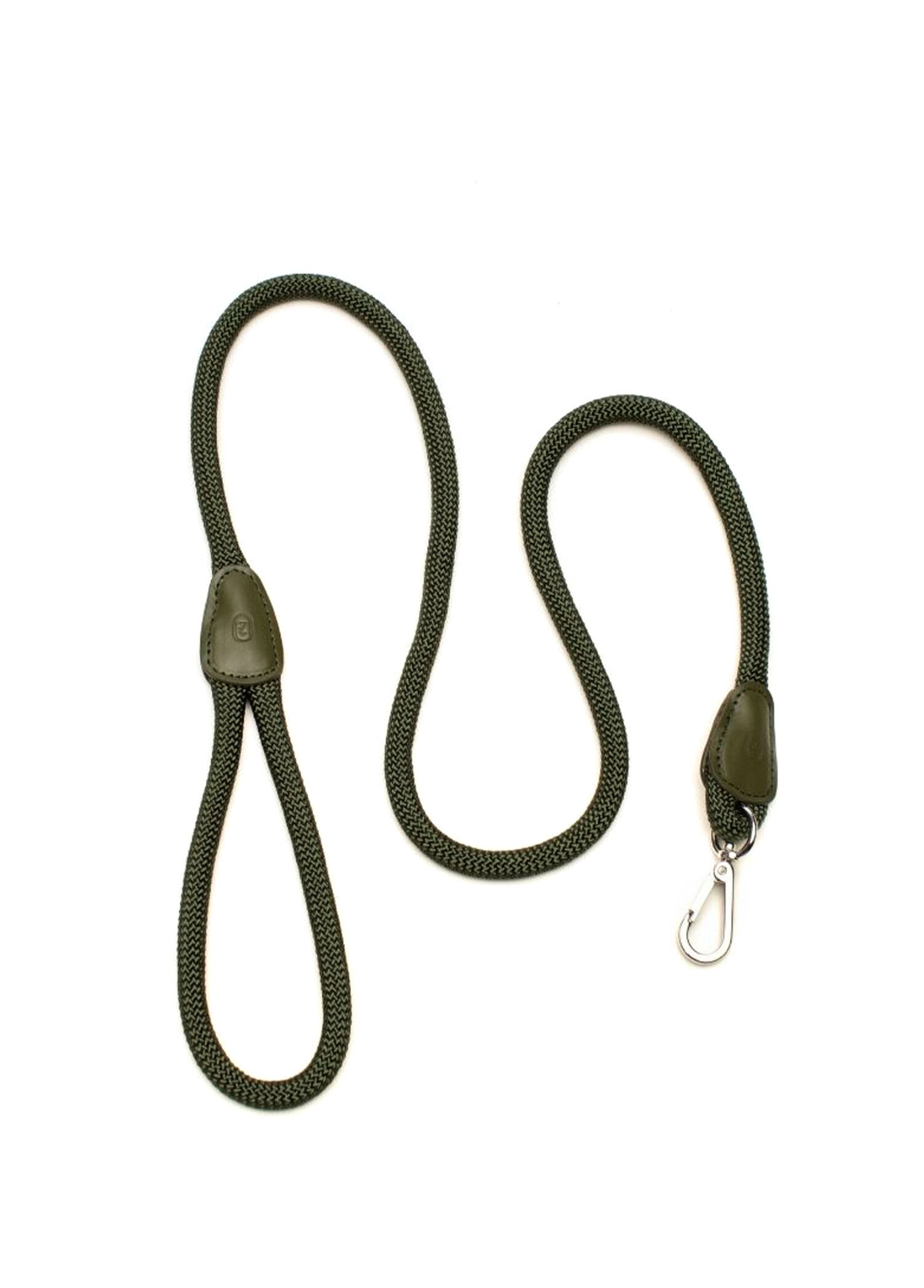 Haki Paracord ve Deri Köpek Gezdirme Kayışı