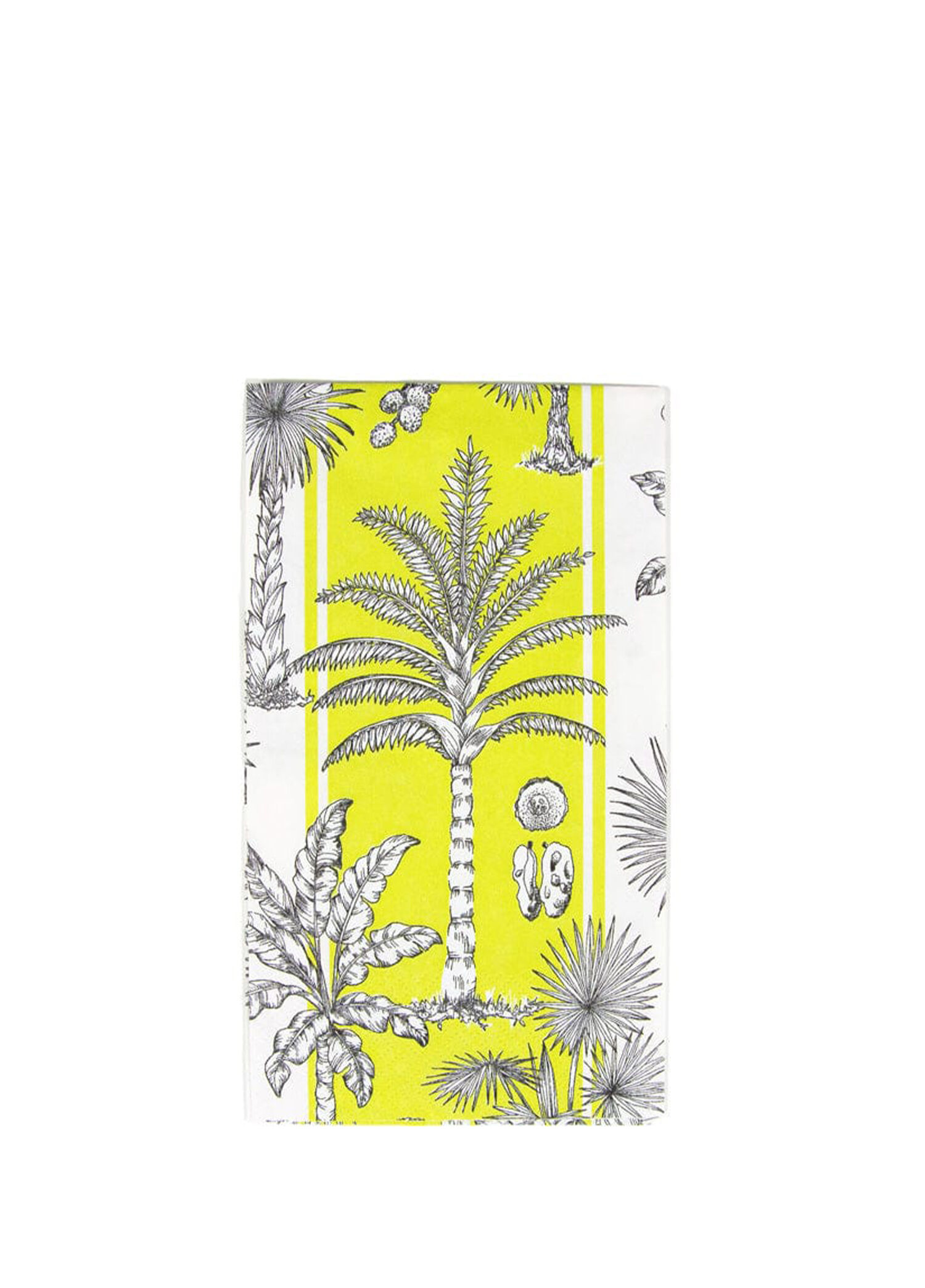 Southern Palms Green & White Guest Towel Desenli 15'li Servis Peçetesi Seti