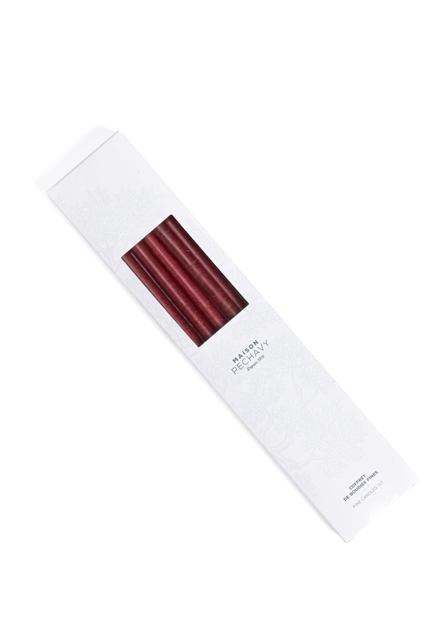 Bordo 10lu İnce Mum Seti