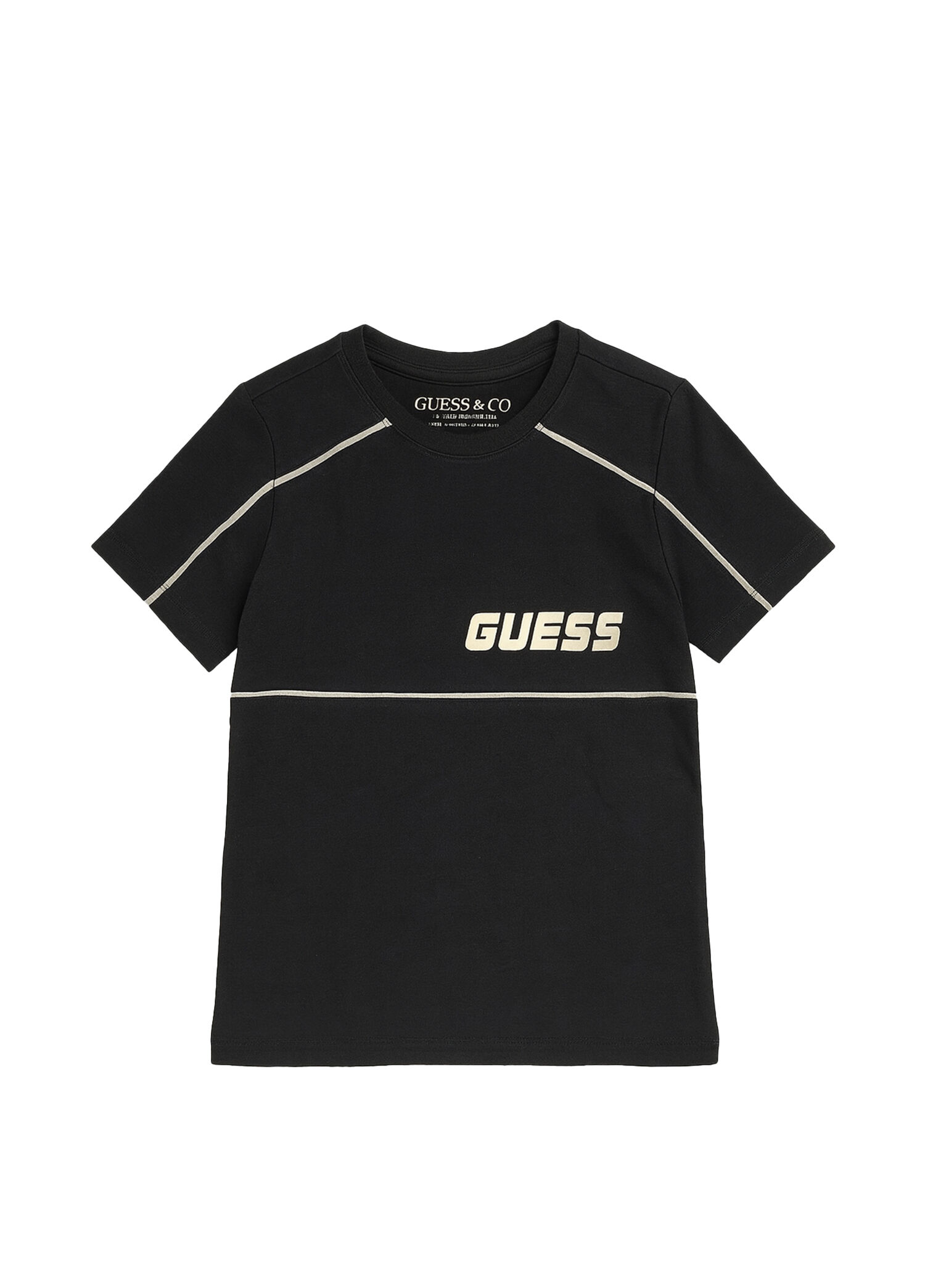 Siyah Baskılı Kısa Kollu Erkek Çocuk T-Shirt