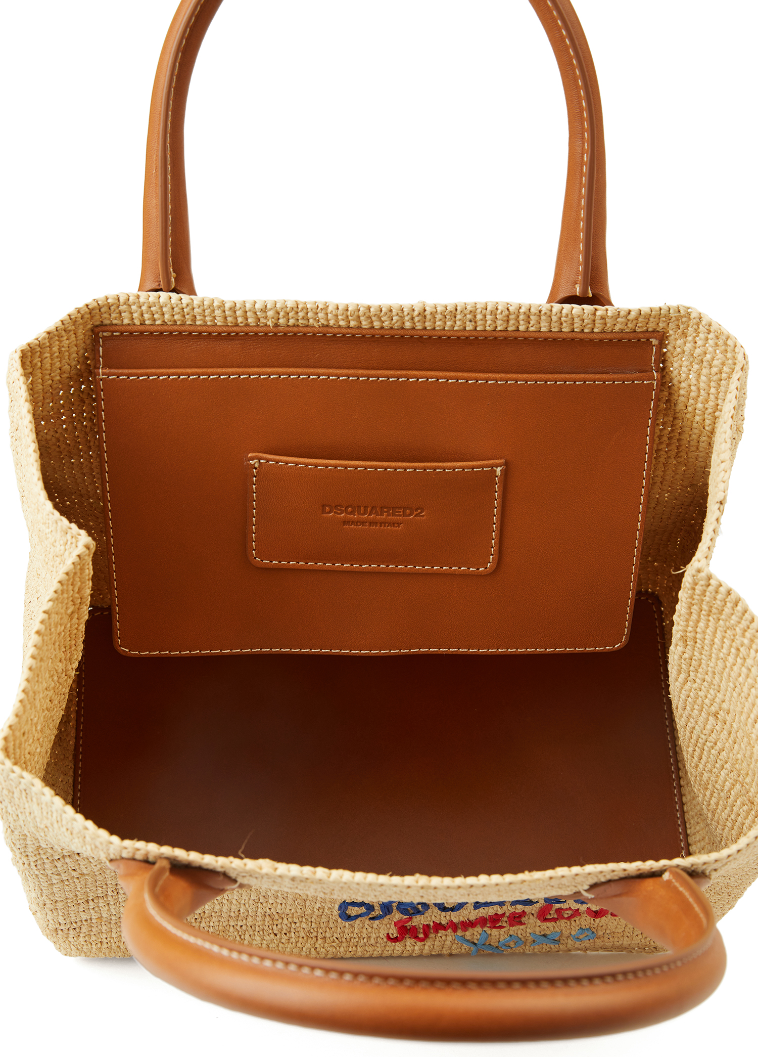 【送料&関税込】Dsquared2 Summer Lovers Toiletry Bag Dsquared2 - Summer Lovers Natural Women's Beach Bag