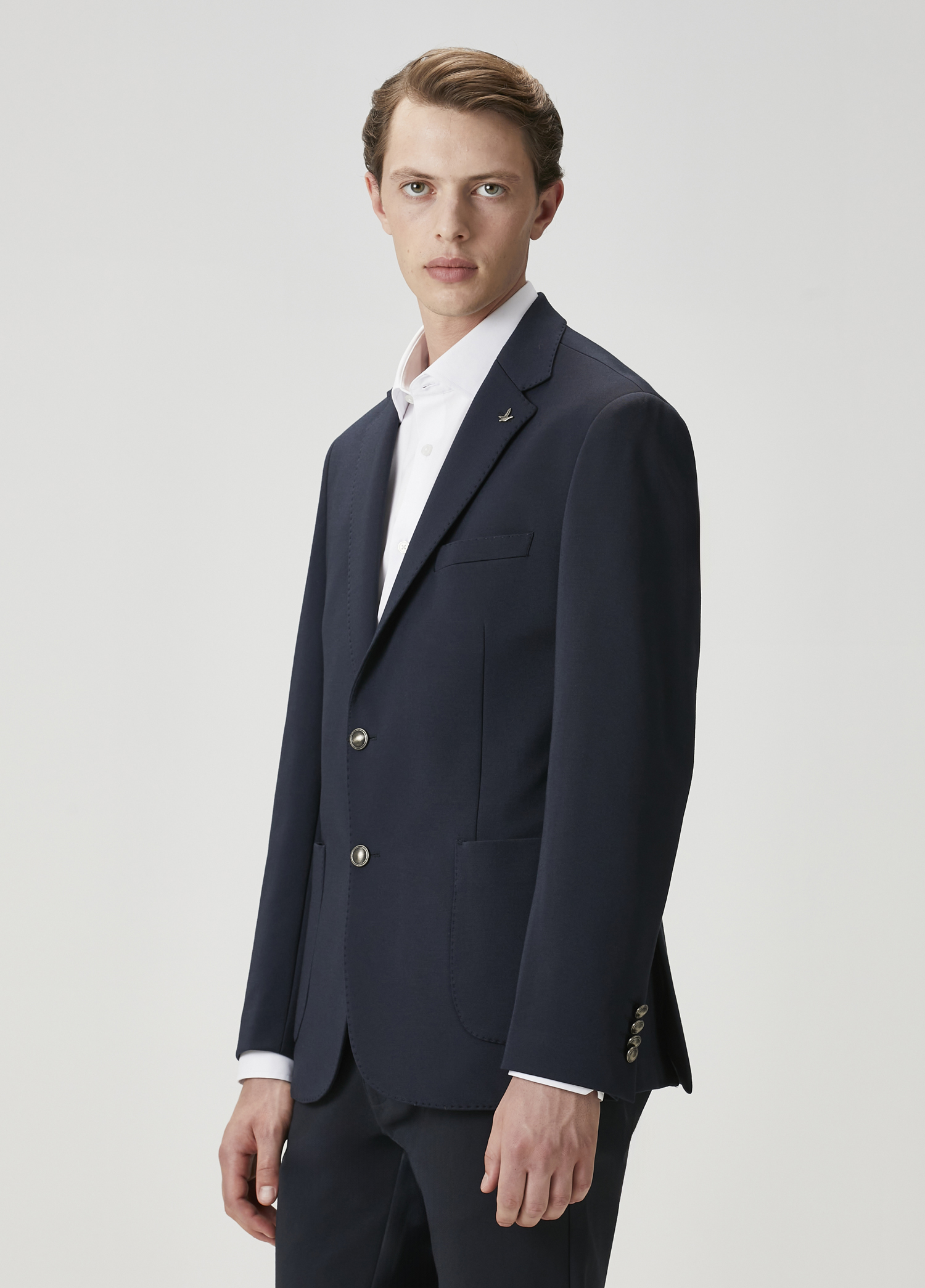 Lacivert Örme Blazer_3