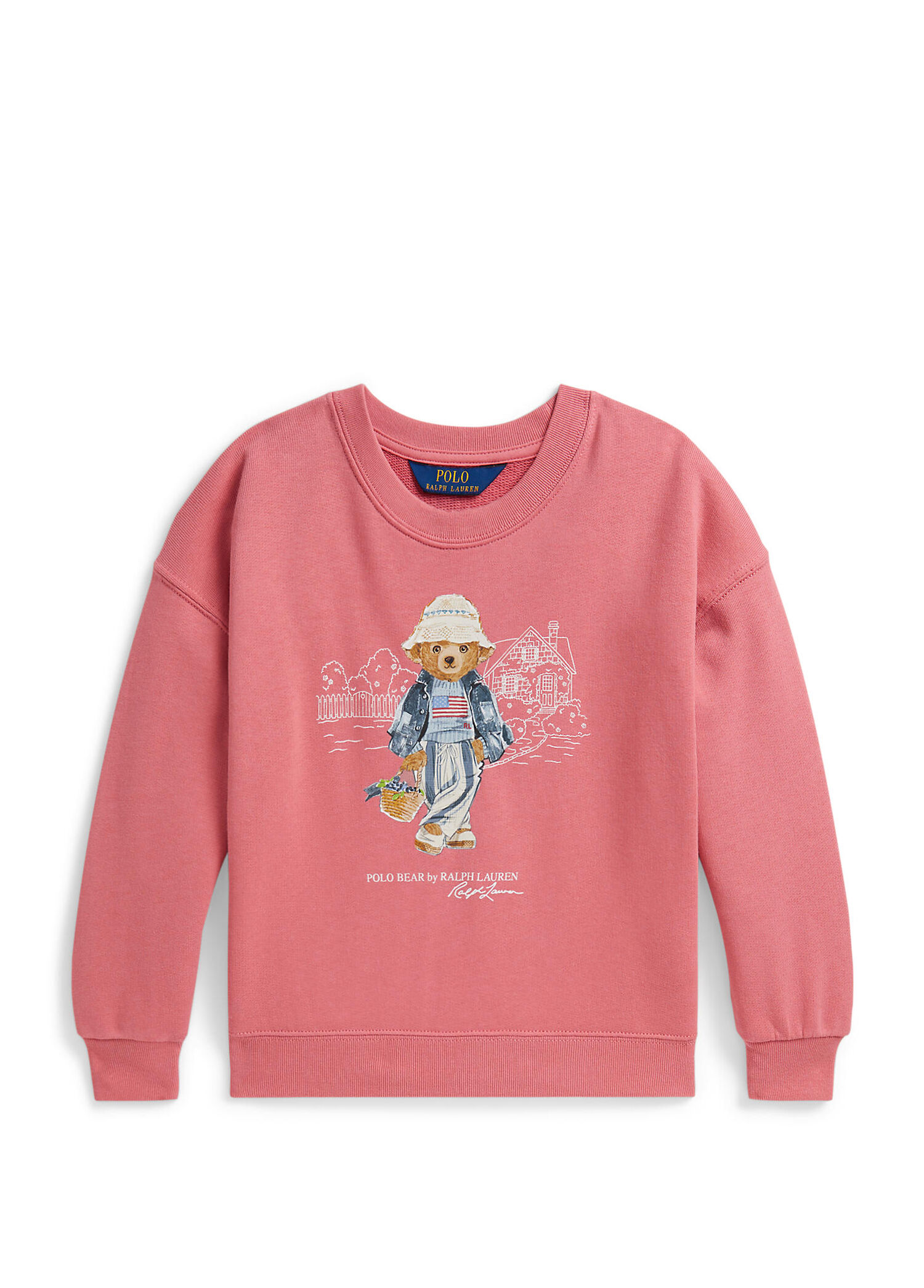 Pembe Logo Detaylı Kız Çocuk Sweatshirt