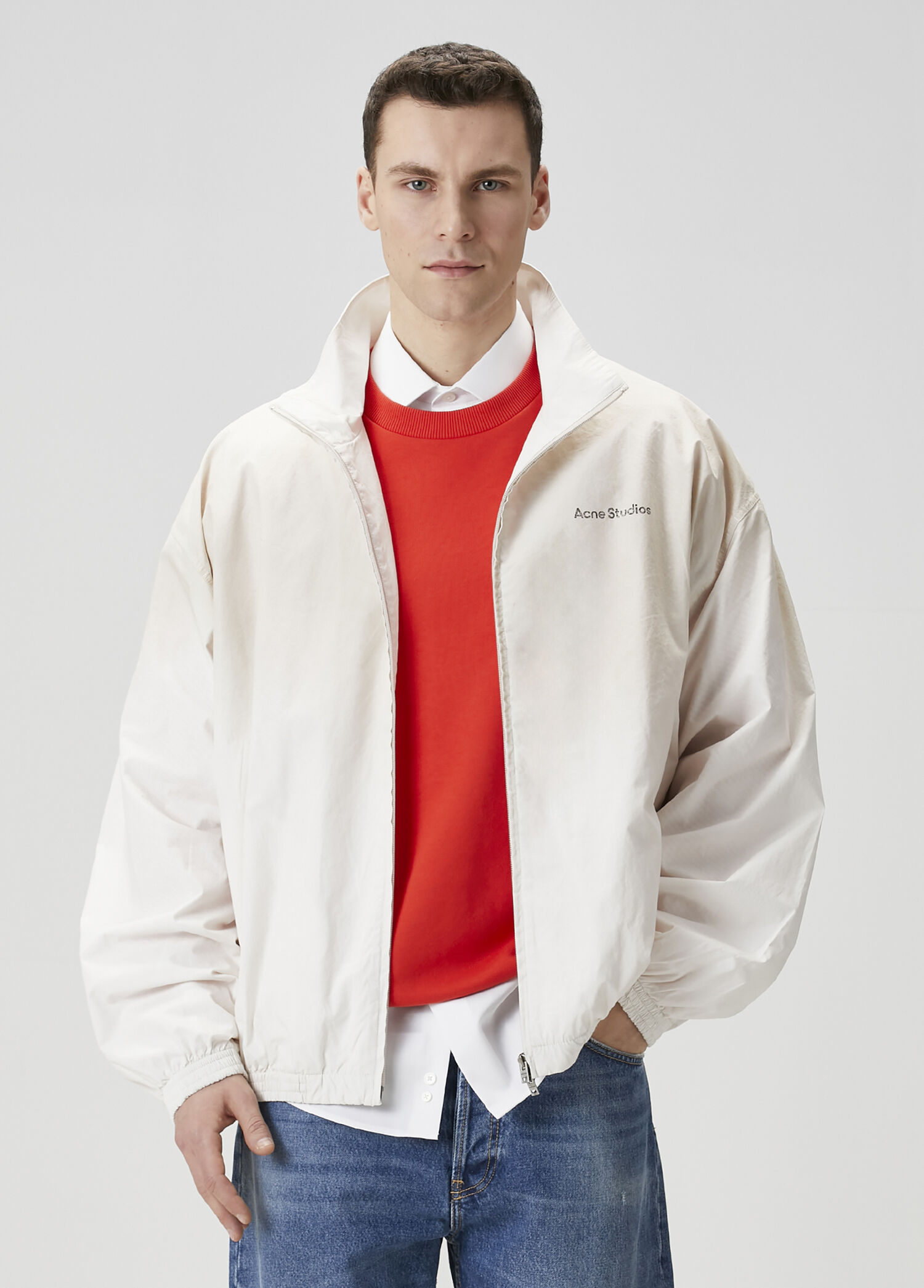 Acne Studios Beyaz Erkek Beyaz Organik Pamuk Ceket 1903239 | Beymen