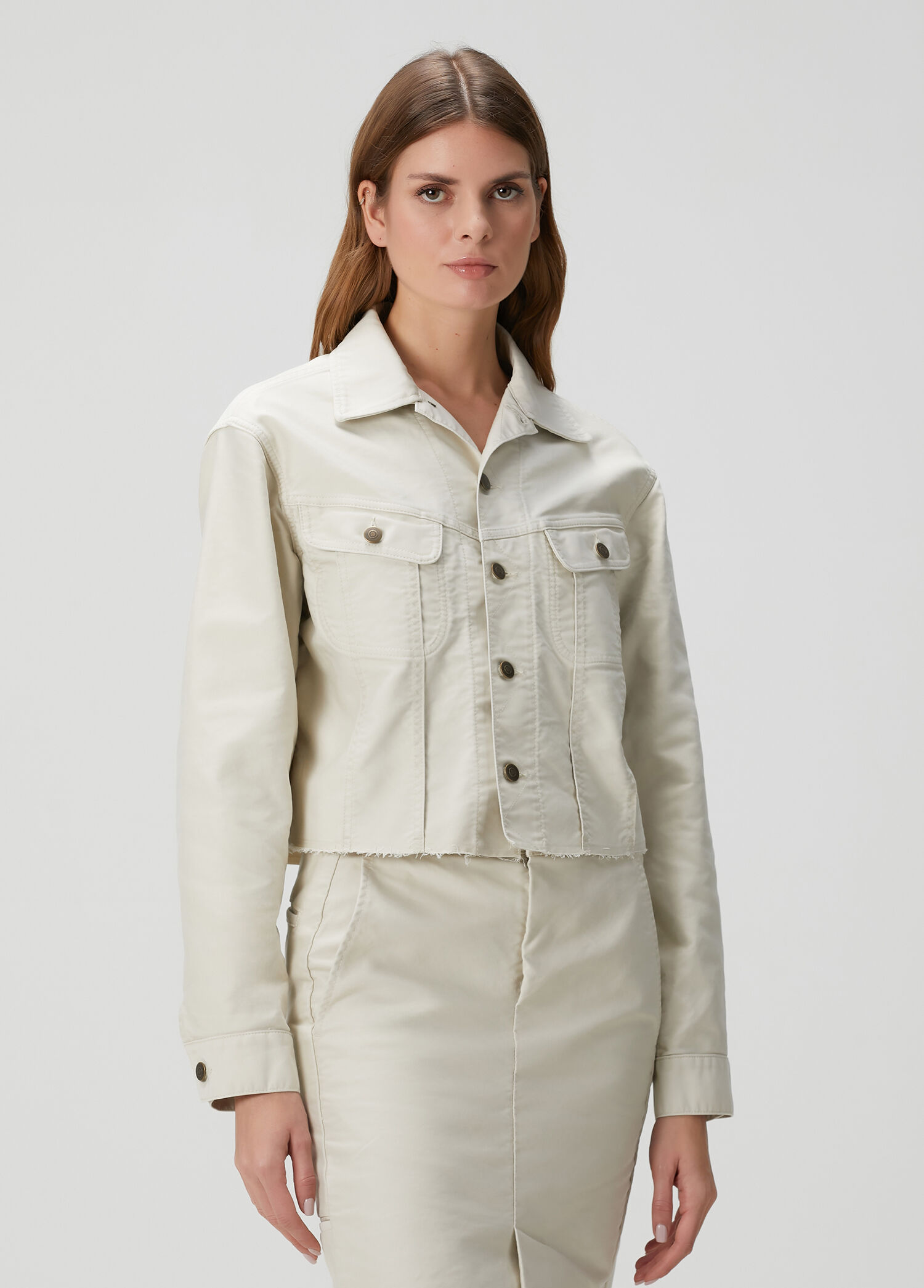 Bej Denim Ceket