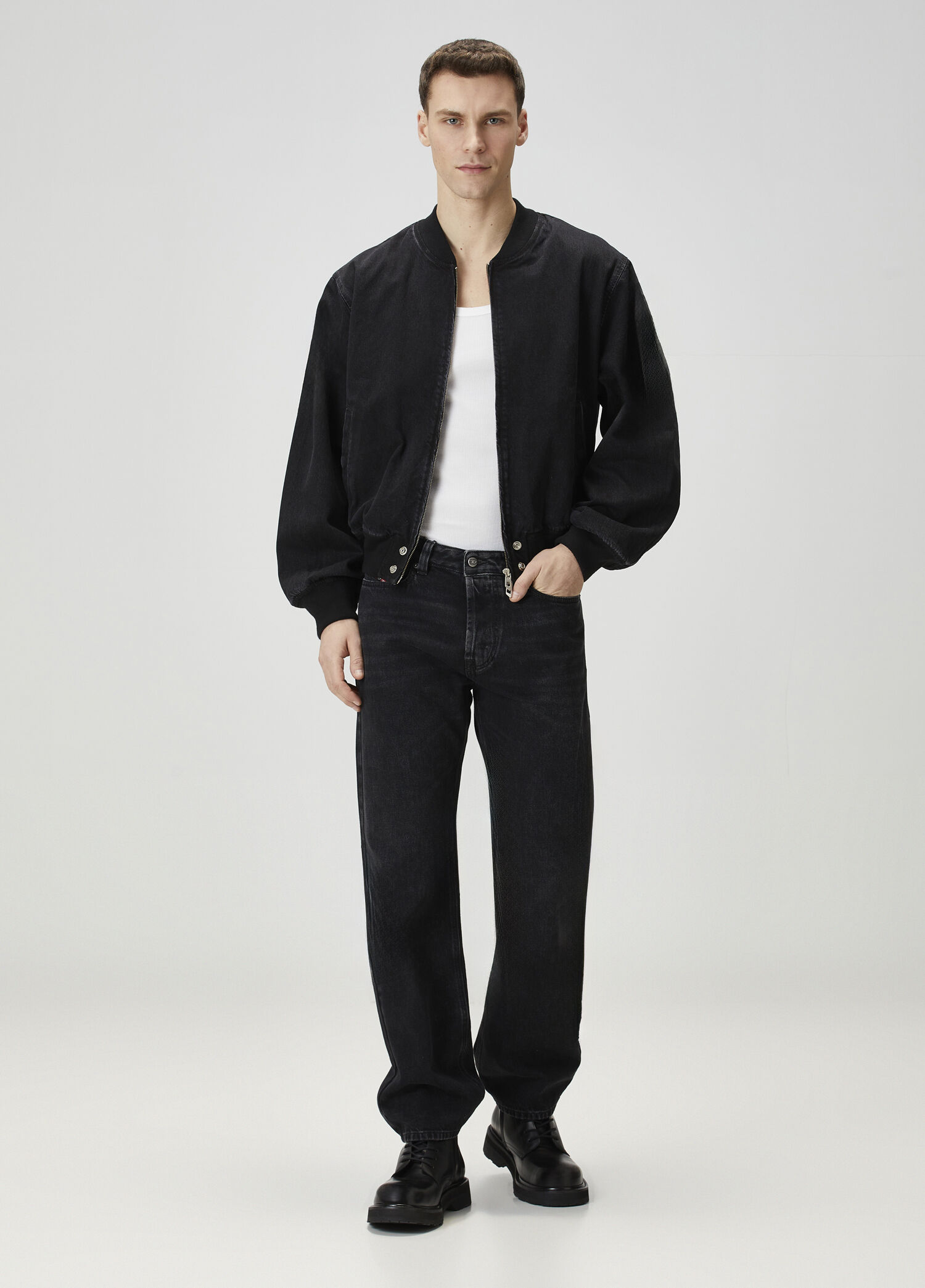 Relaxed Fit D-Eeper Siyah Jean Pantolon