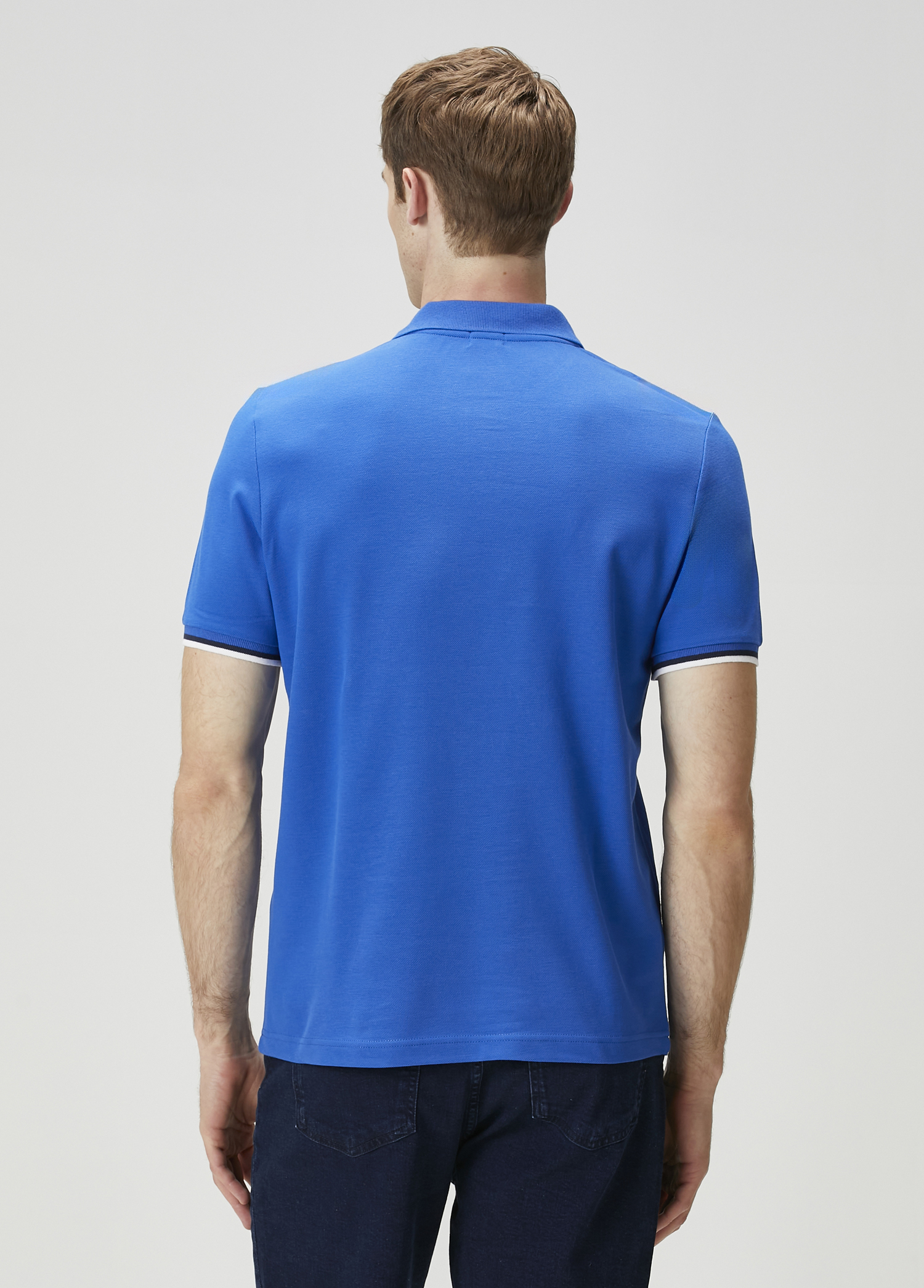 Saks Lacivert Polo Yaka T-shirt_3