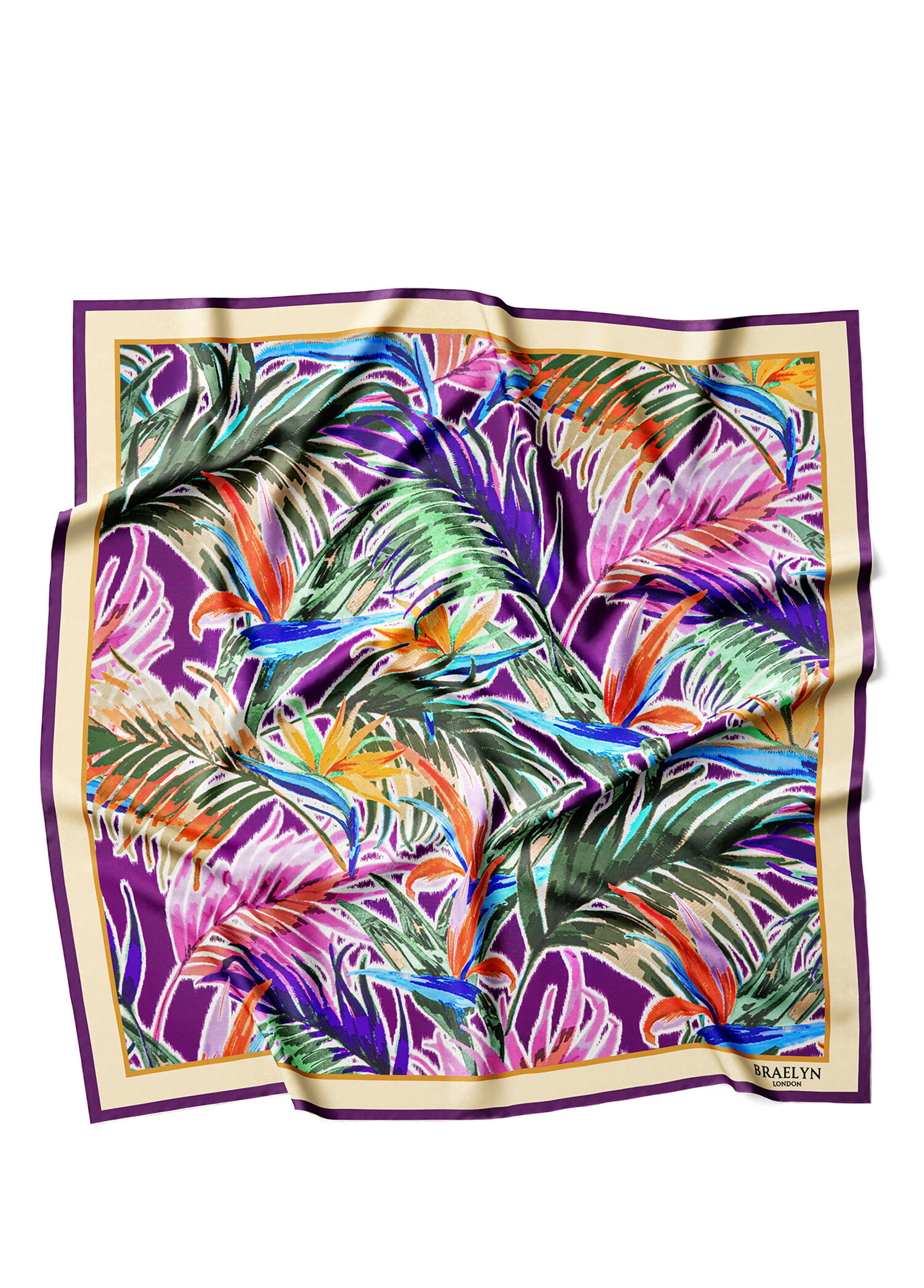 Exotic Paradise Renkli Twill İpek Kadın Eşarp