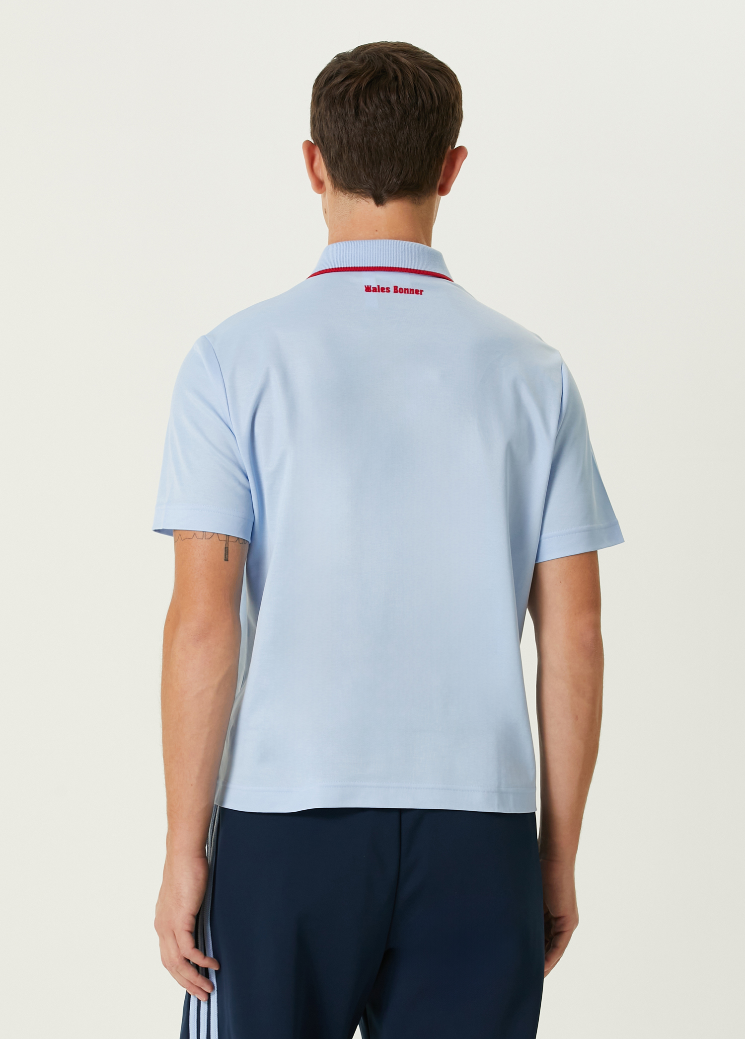 Adidas - Wales Bonner Mavi Polo Yaka T-shirt - Mavi