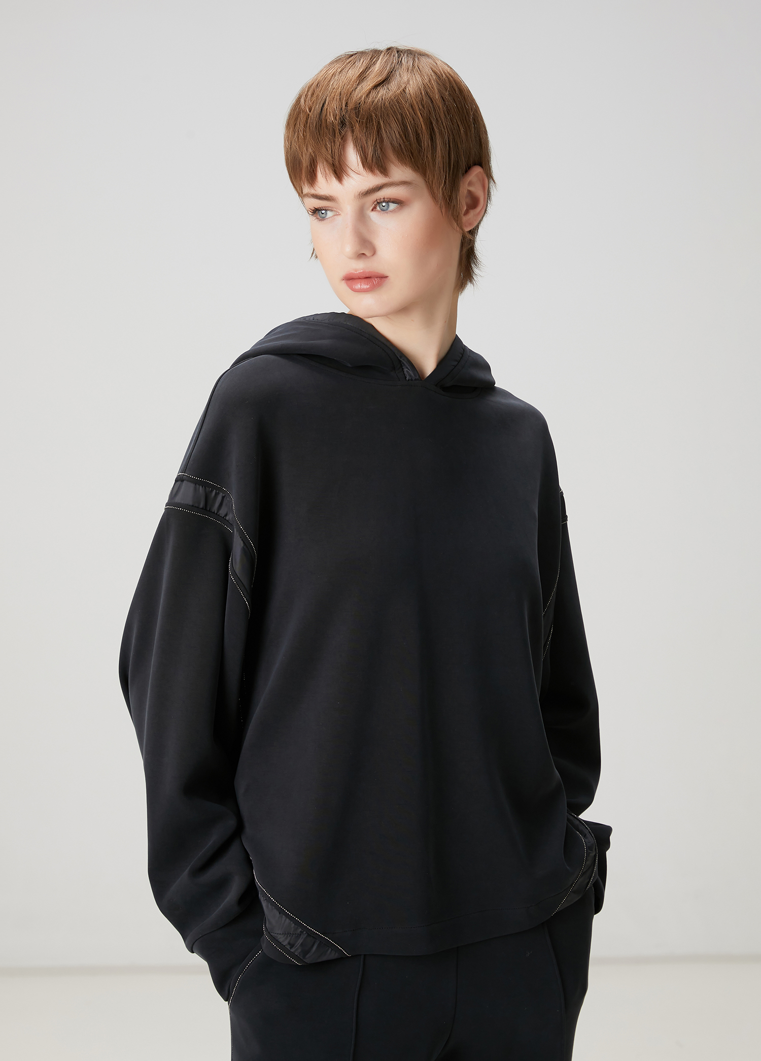 Koyu Mavi Kapüşonlu Sweatshirt_3