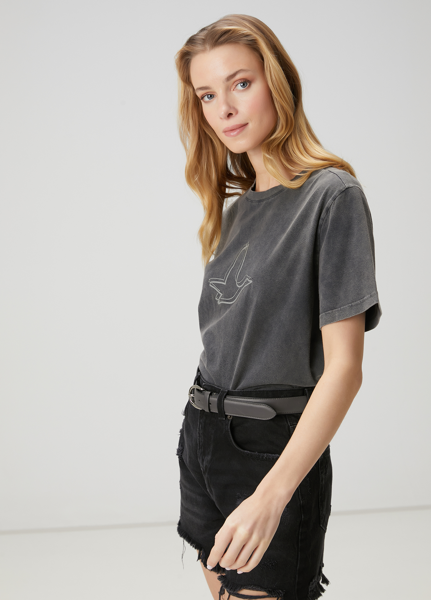 Black Stone Goose Logo T-Shirt