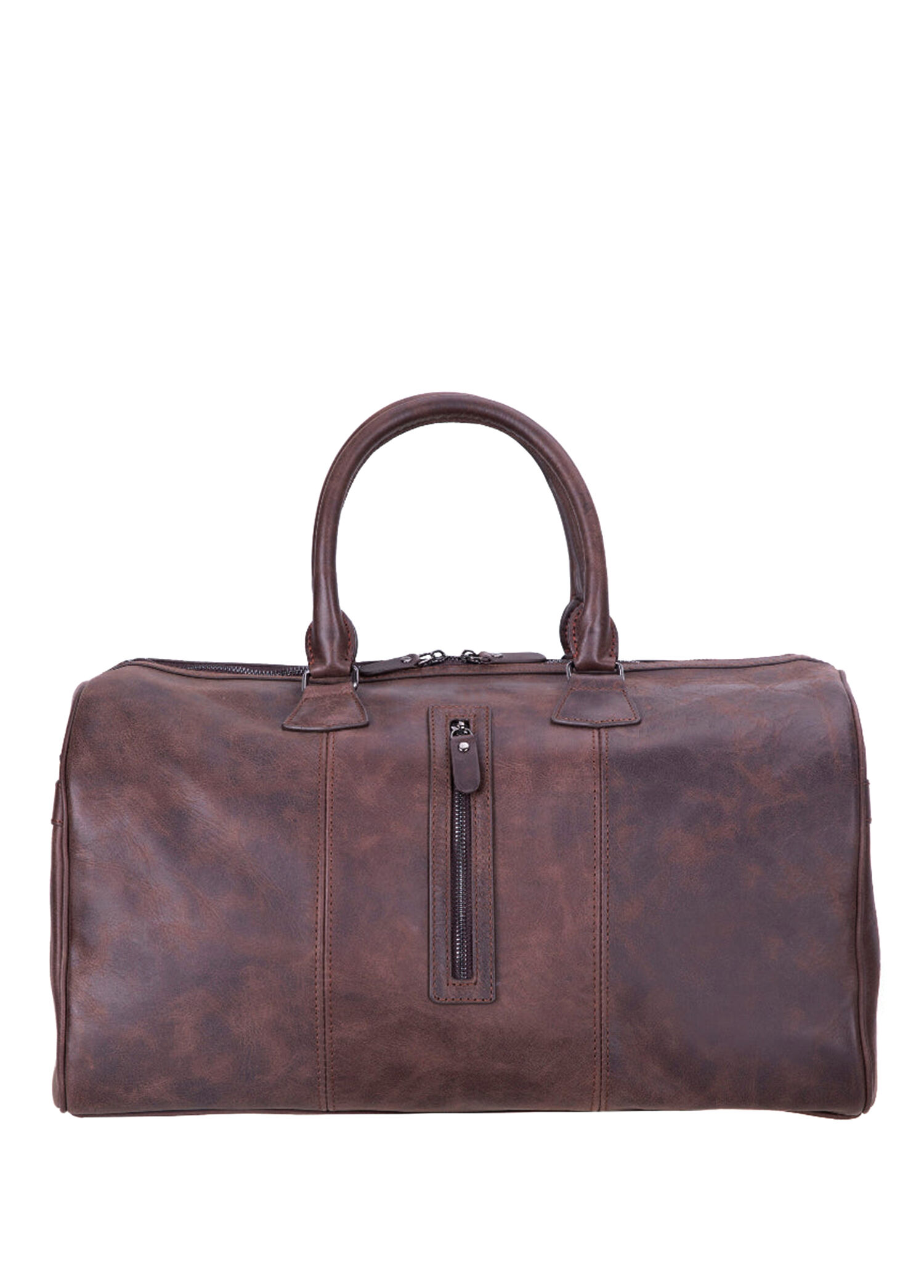 BloomVoyage Heritage Dark Oak Deri Duffle Unisex Seyahat Çantası