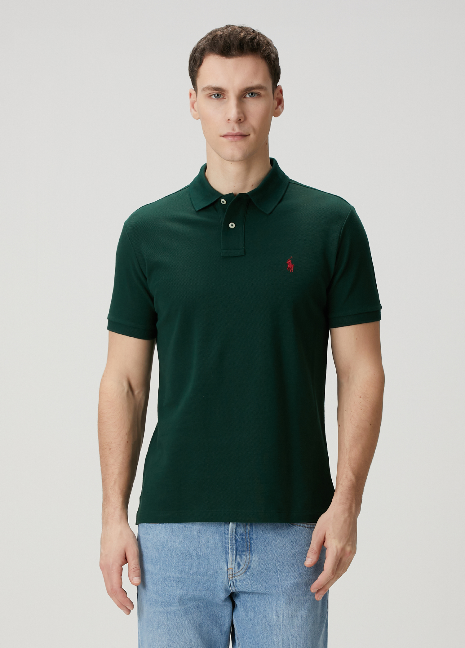 Koyu Yeşil Polo Yaka T-shirt