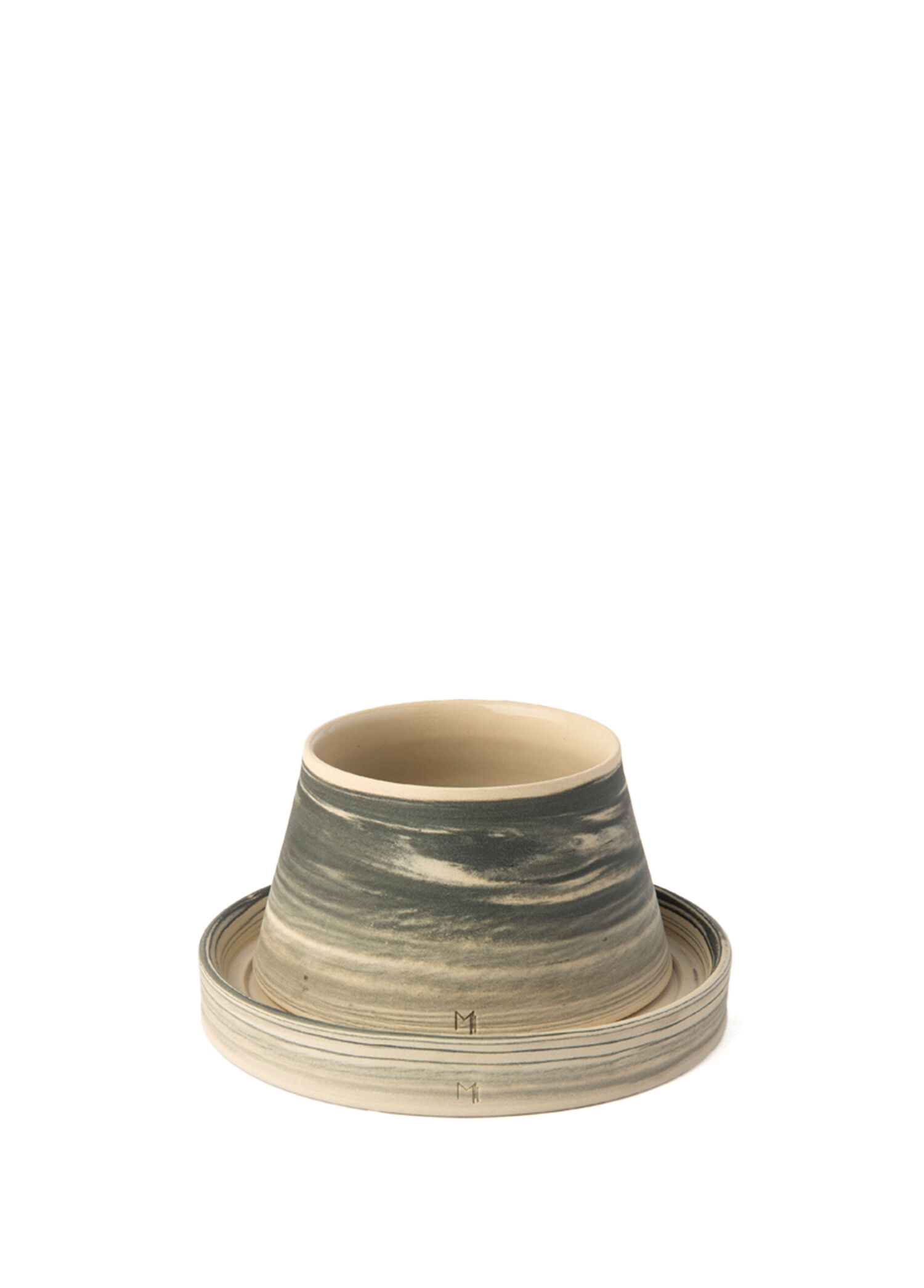 Midnight Koyu İndigo Stoneware Espresso Fincanı ve Tabağı