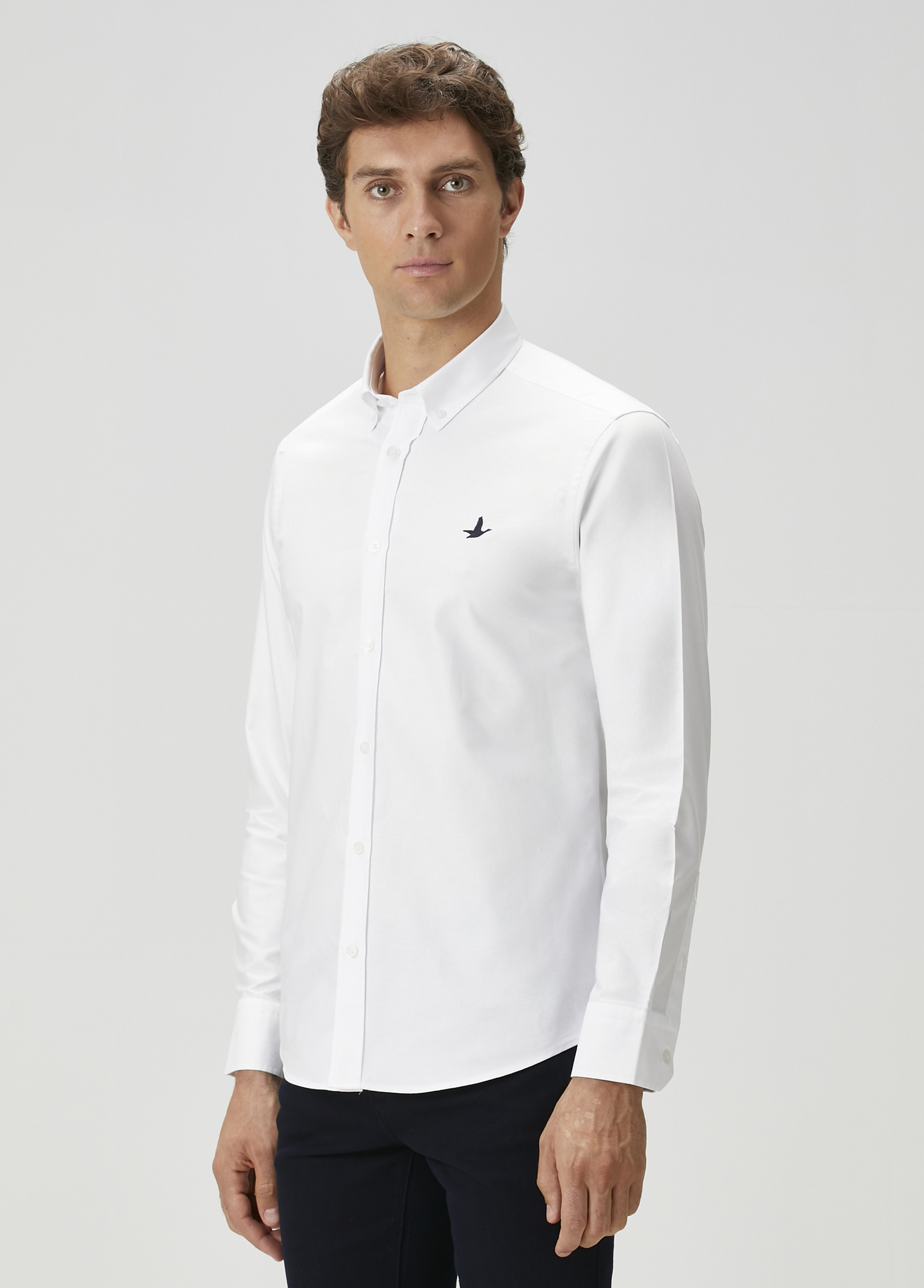 Regular Fit Beyaz Oxford Gömlek_3