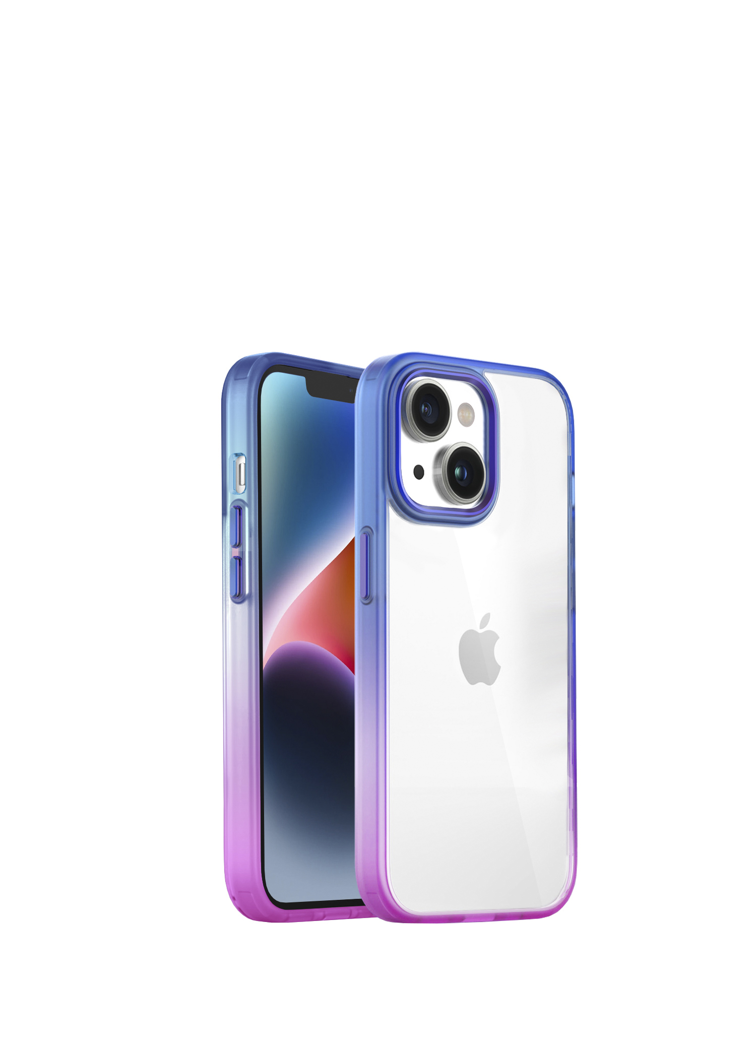 iPhone 14 Air Bumper Rainbow Pink Blue Kılıf