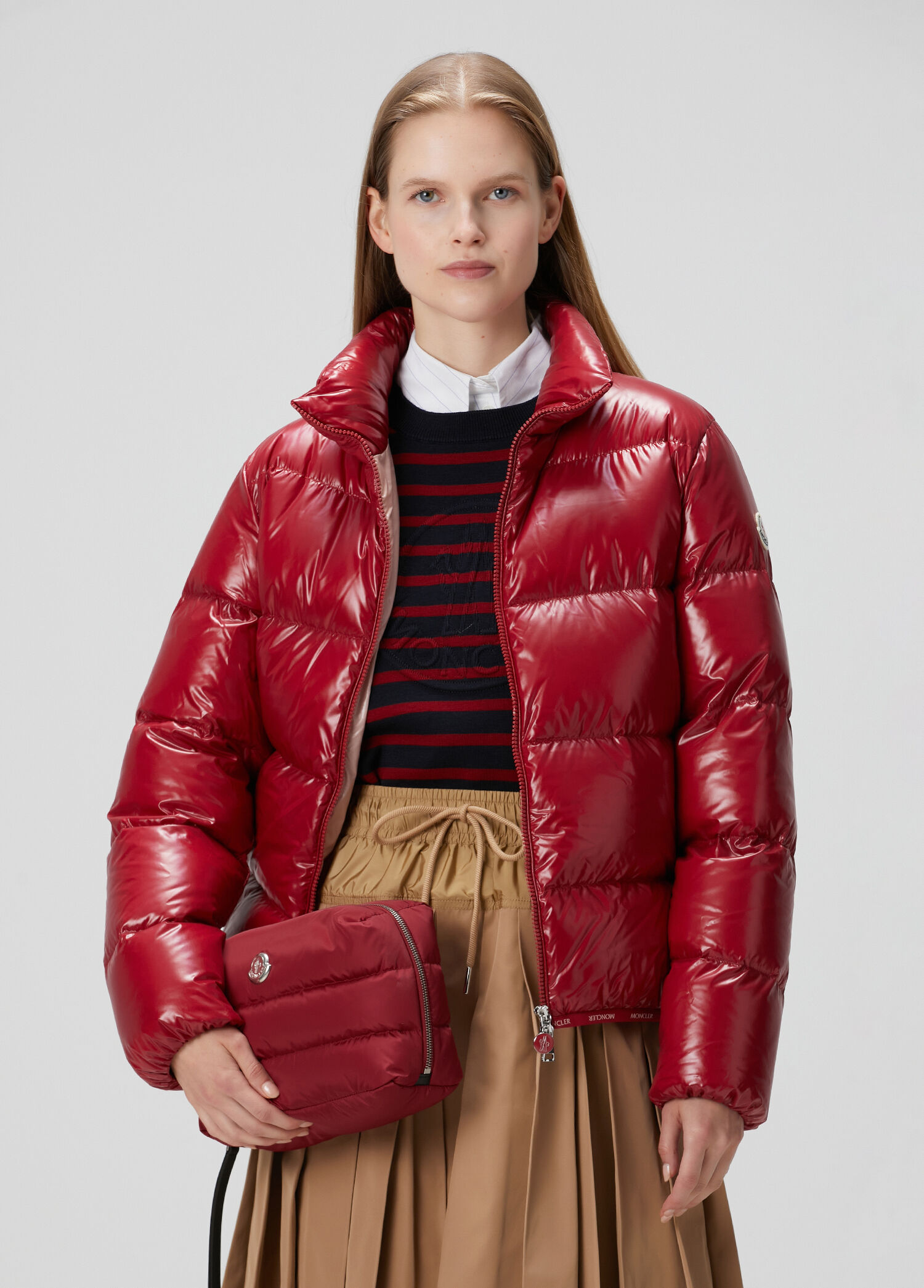 Moncler - Abbadia Kırmızı Puffer Mont - Kırmızı
