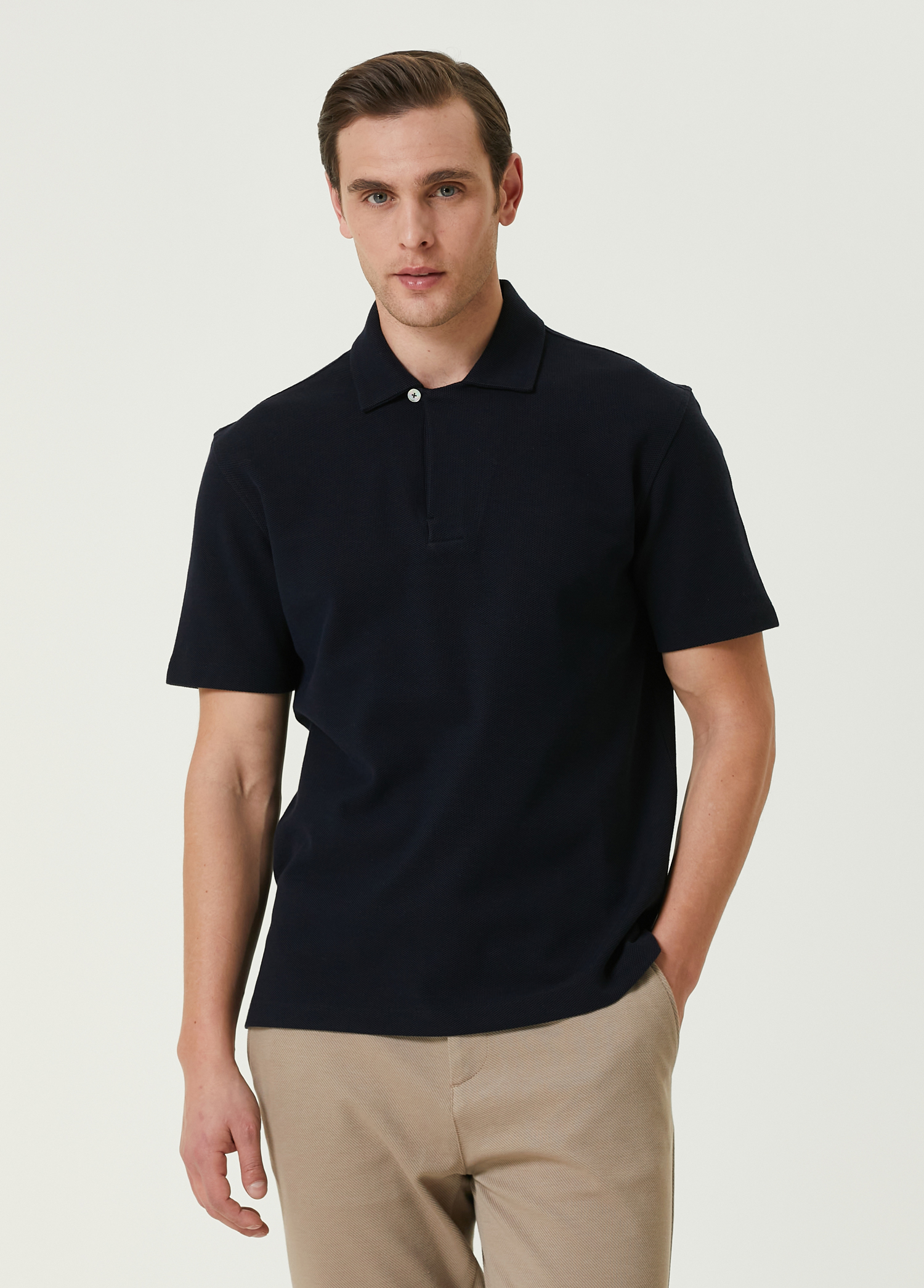 Lacivert Polo Yaka T-shirt