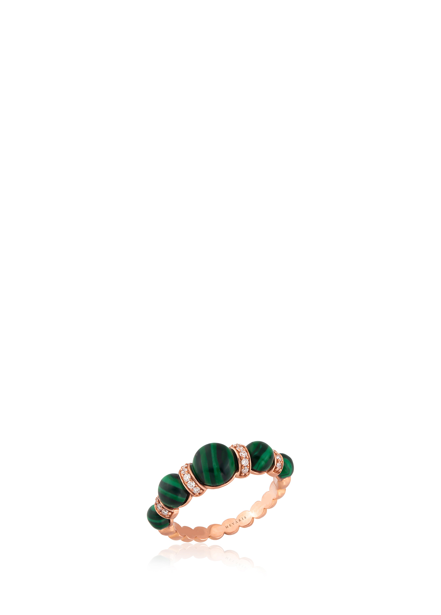 Cosmic Grace Malachite Rose Gold Kadın Altın Yüzük