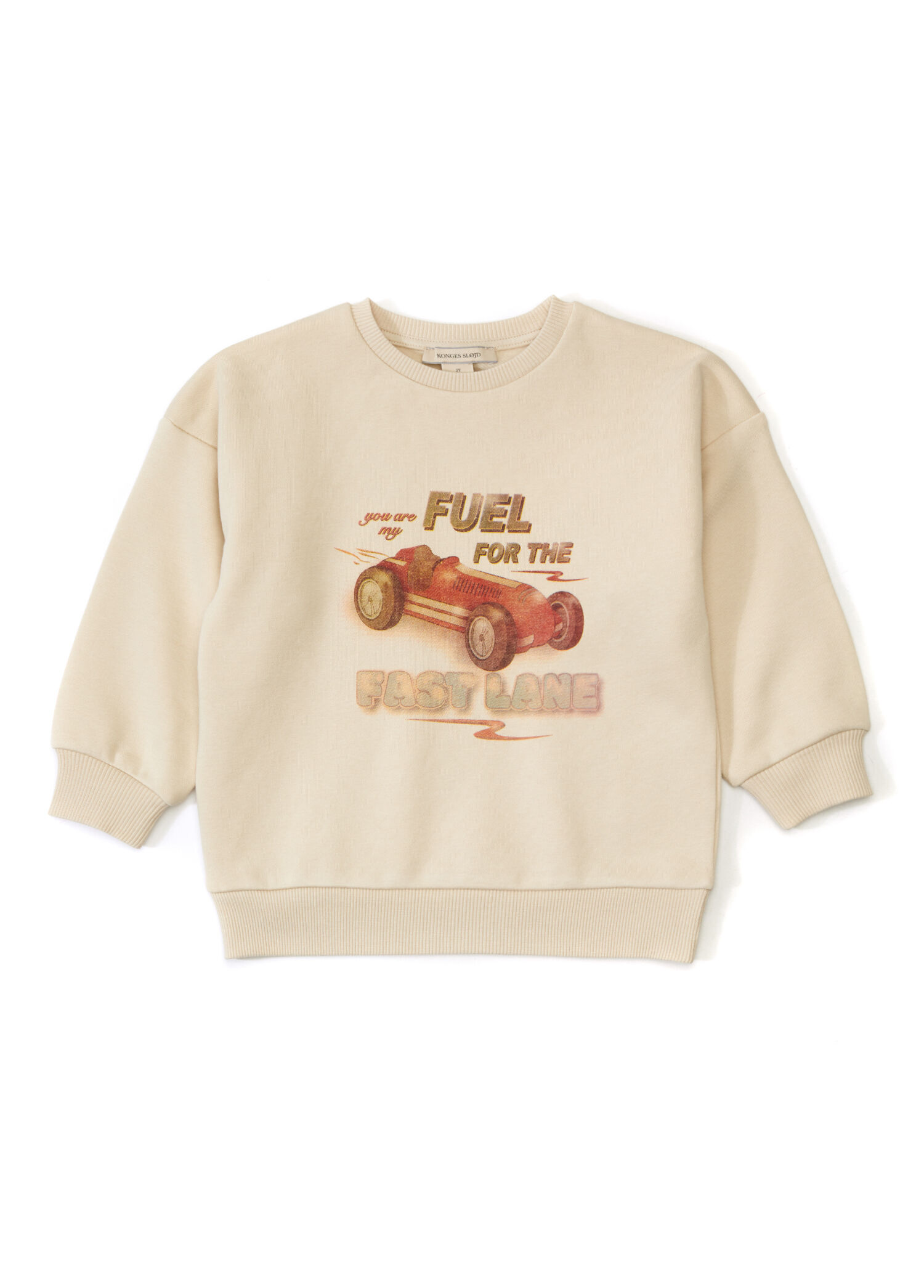 Krem Baskılı Çocuk Organik Pamuk Sweatshirt