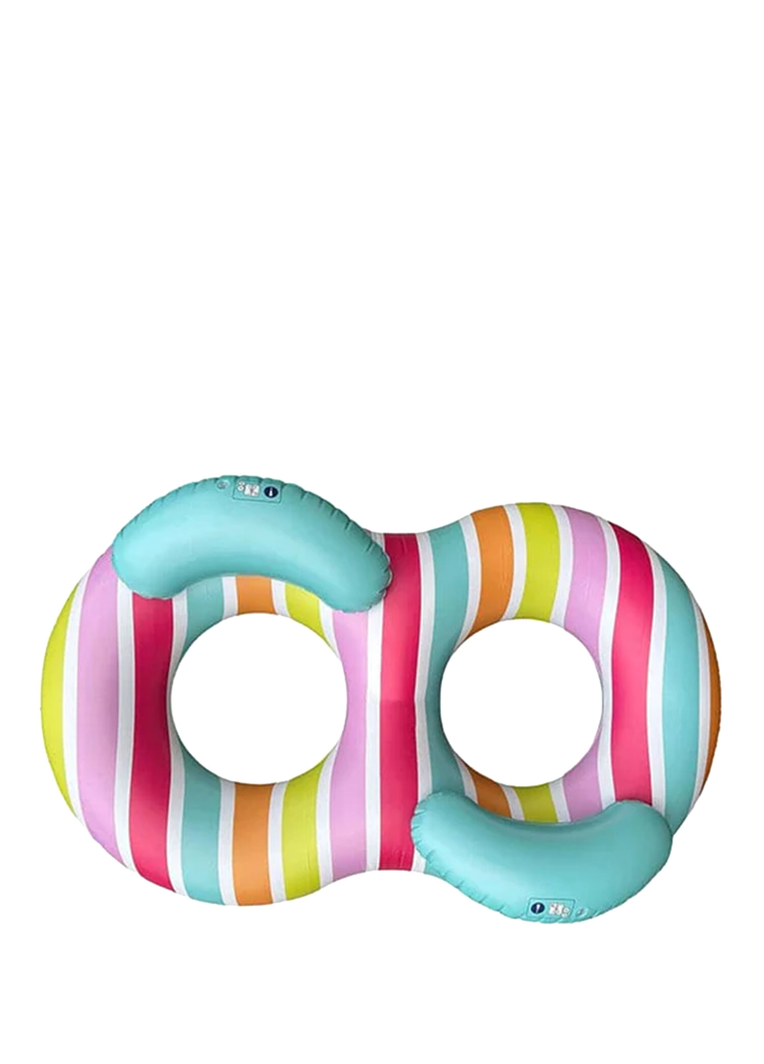 Striped Rainbow İki Bölmeli Unisex Çocuk Yüzme Simidi 190 cm