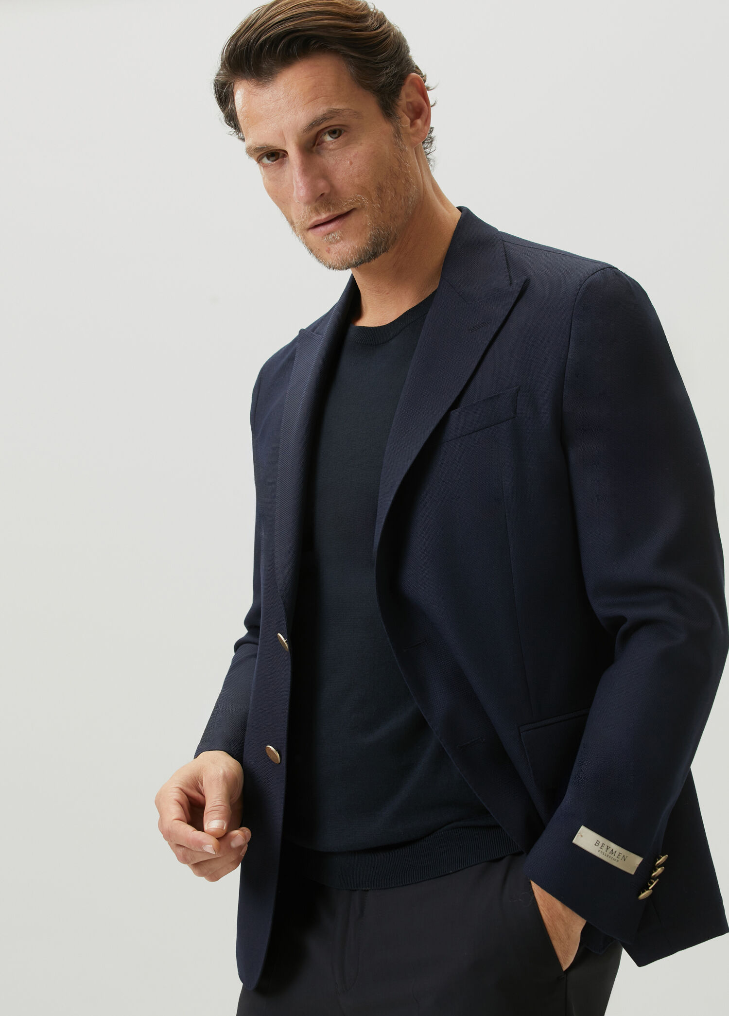 Drop 7 Lacivert Yün Blazer