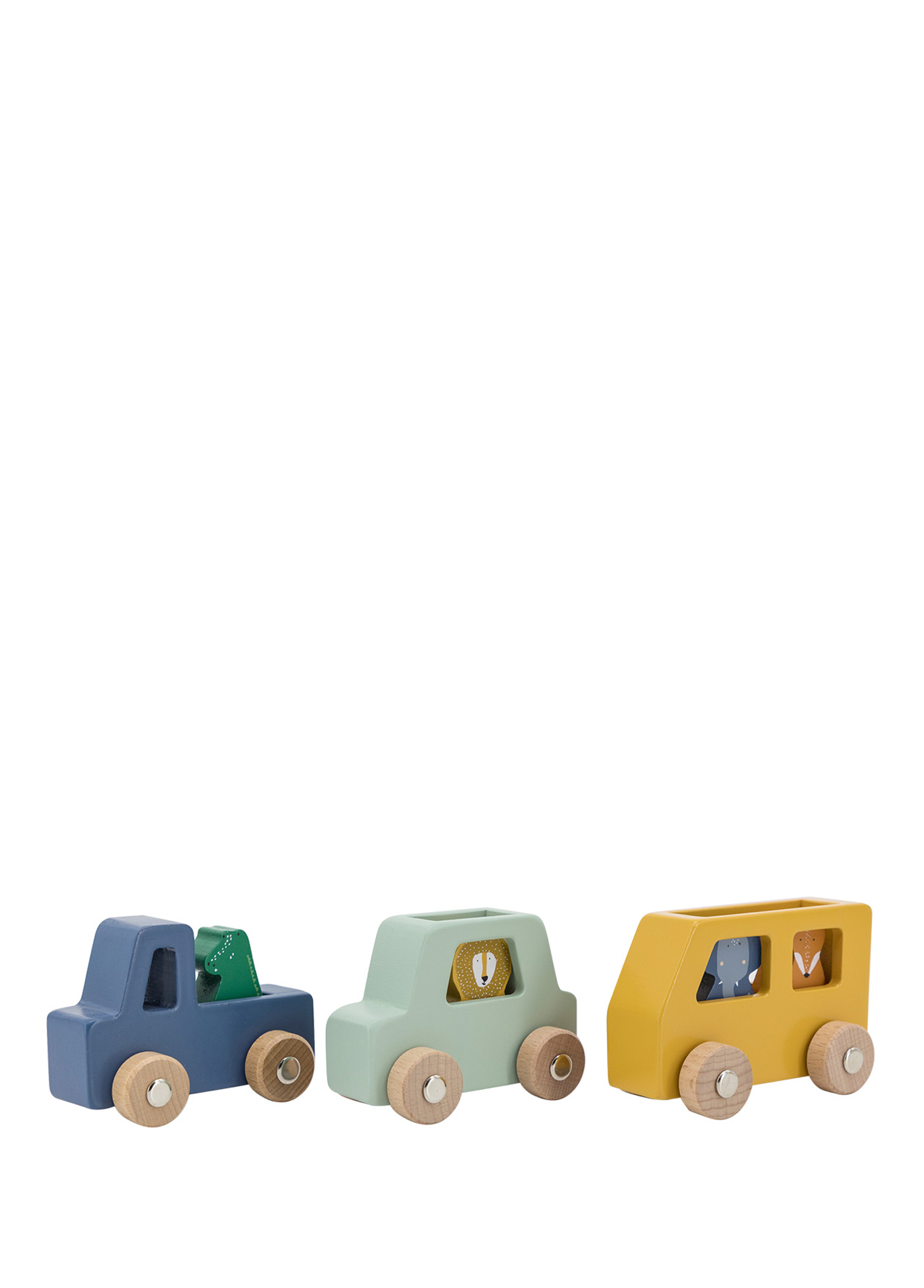 Animal Car Set Ahşap Oyuncak