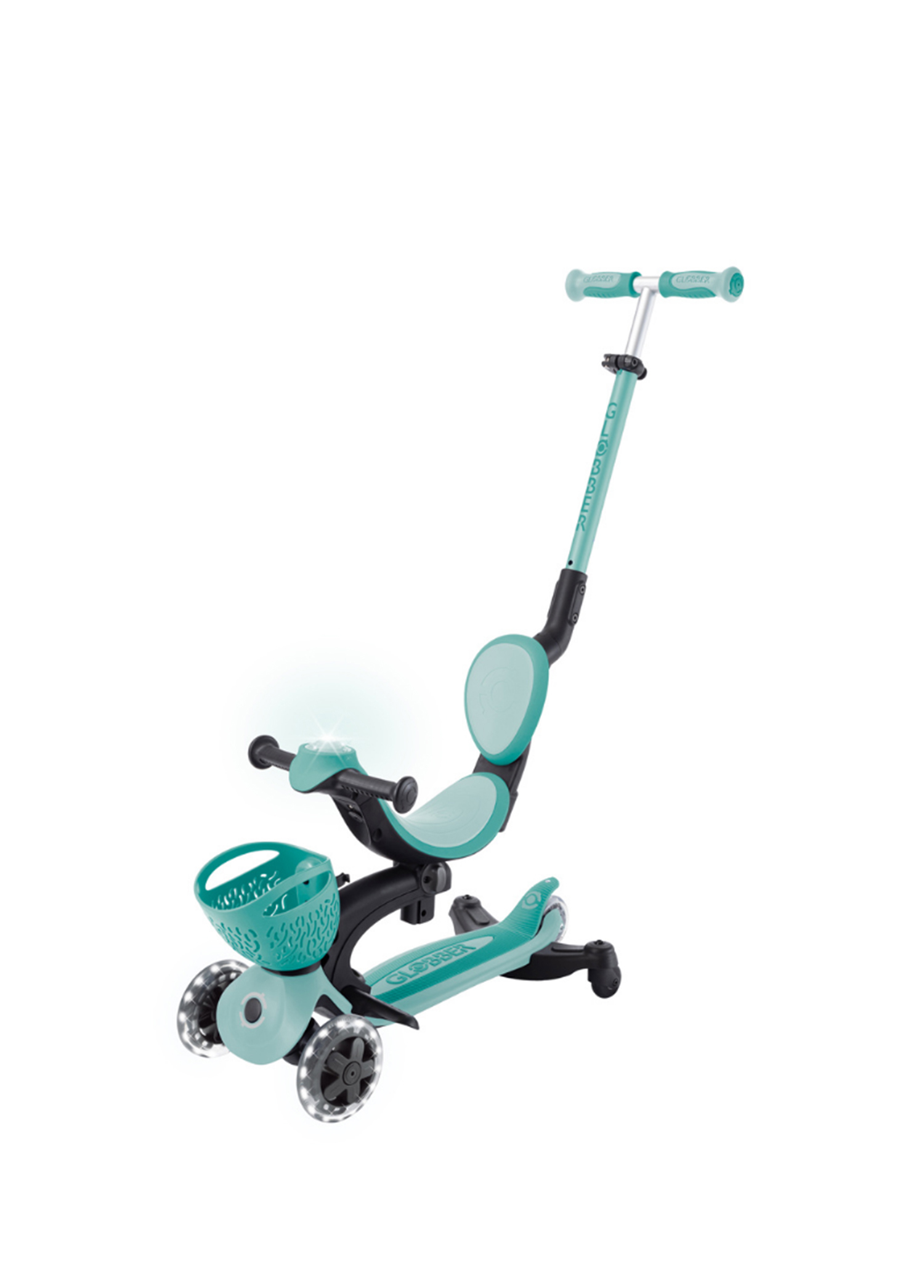 Go Up Baby 360 Koyu Mint Işıklı Çocuk Scooter