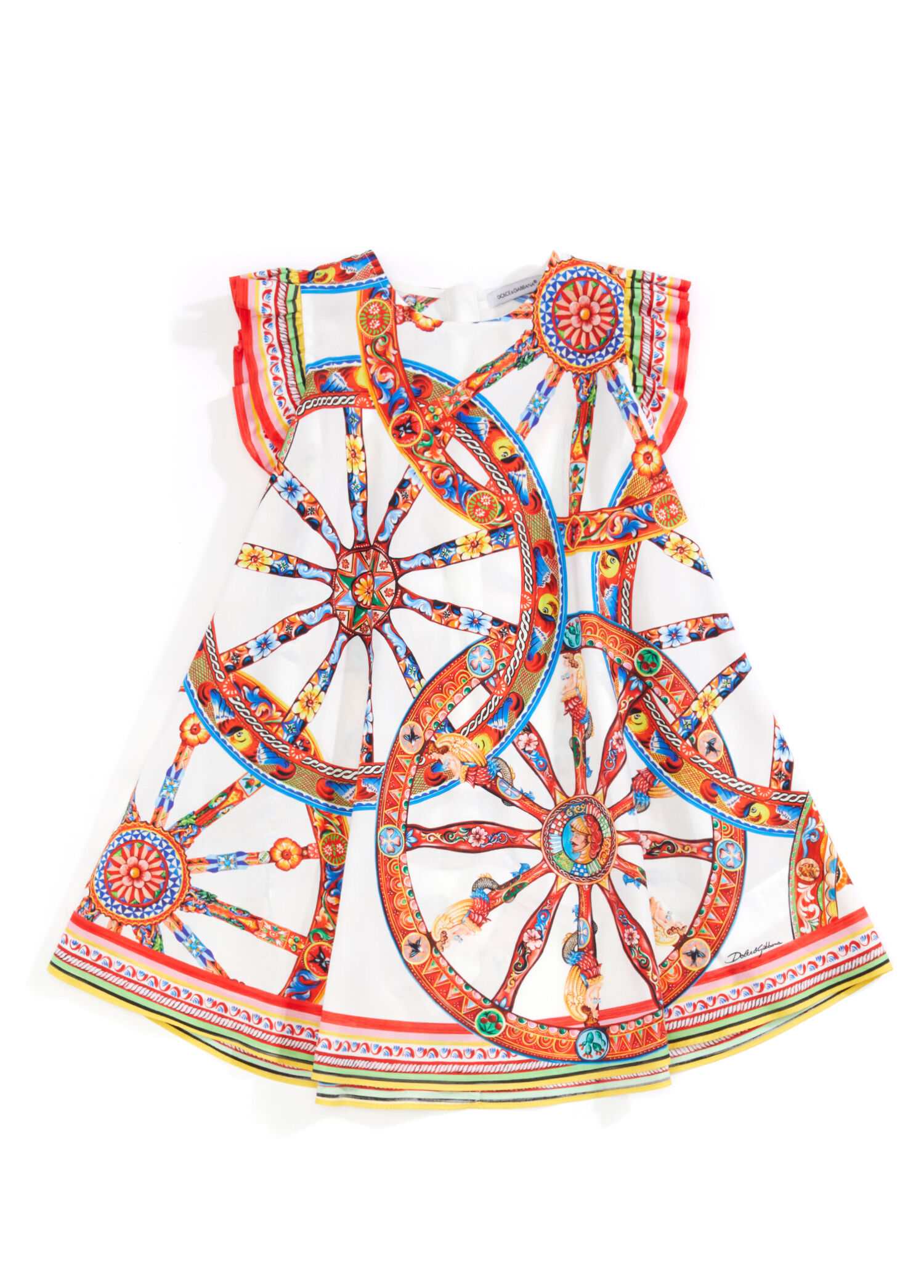 Multicolored Carretto Girls' Dress