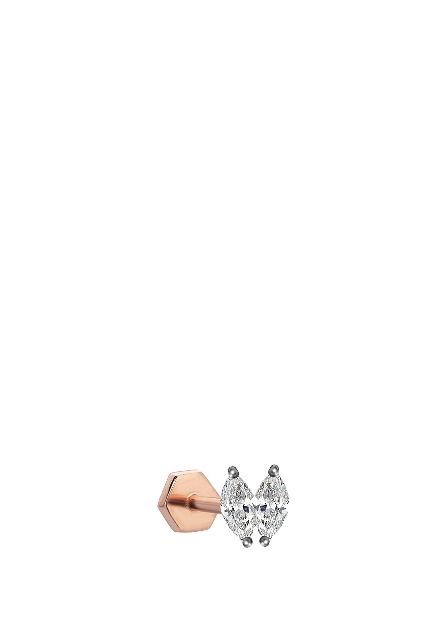 Duo Venus Drop Kadın Altın Kıkırdak Küpesi