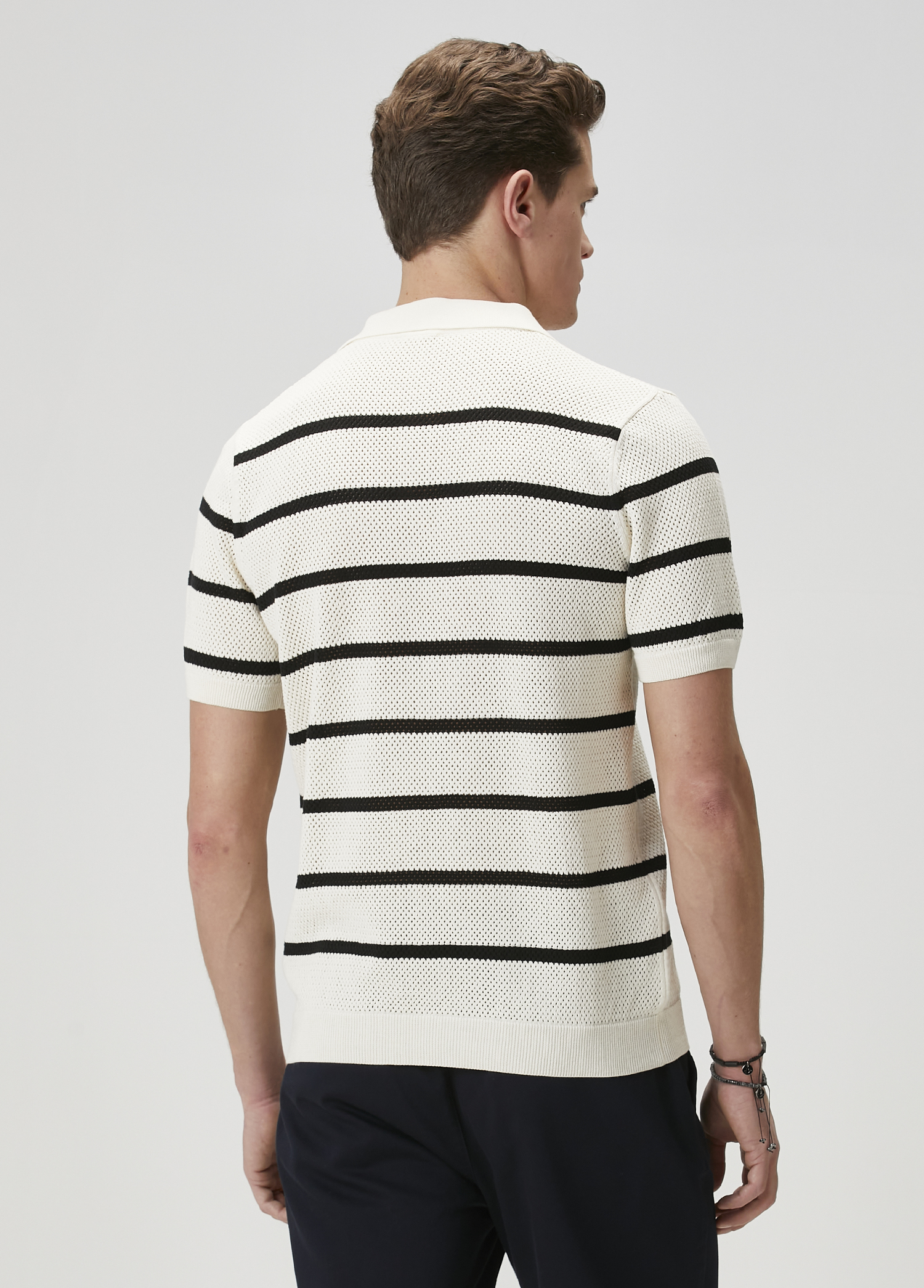 Krem Lacivert Polo Triko_4