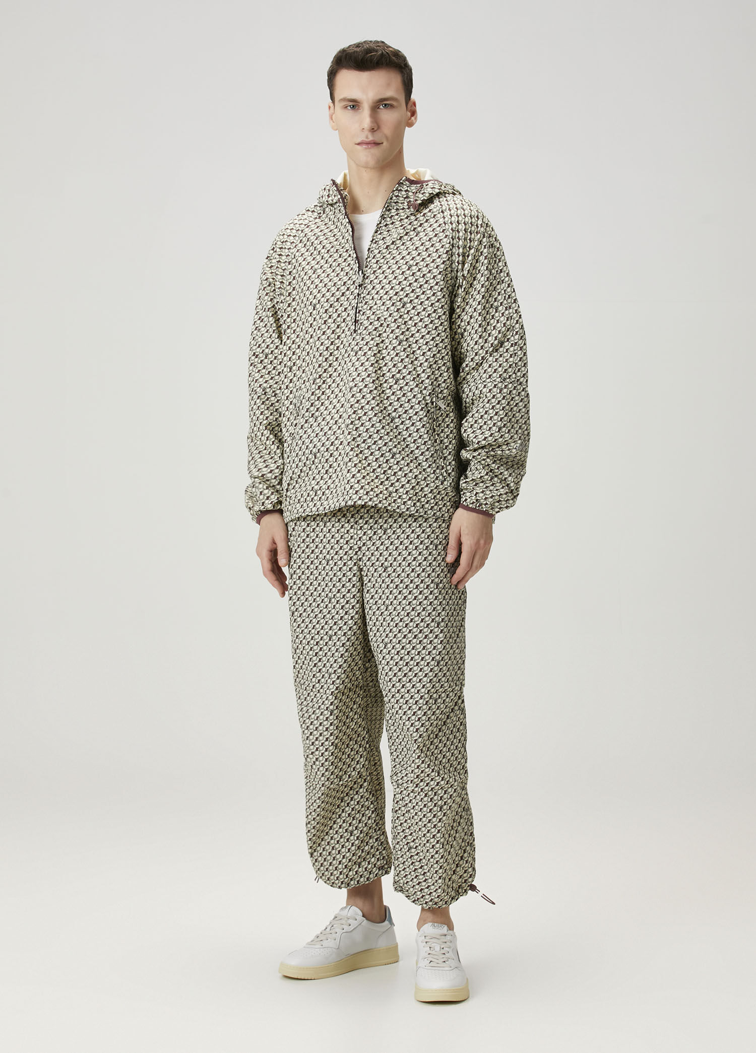Çok Renkli Monogram Desenli Pantolon