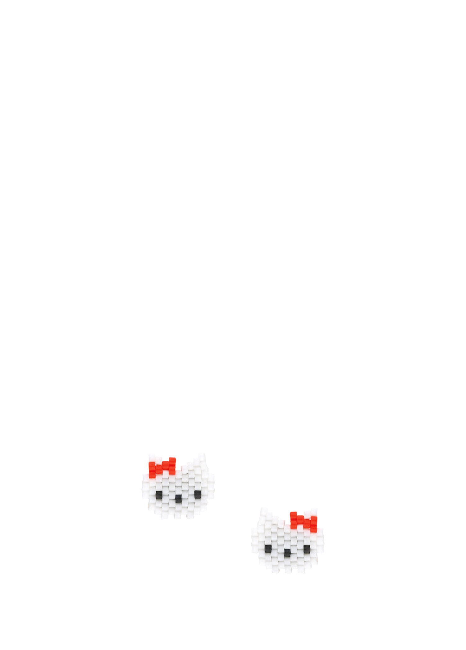 Miyuki Hello Kitty Beyaz Kız Çocuk Küpe