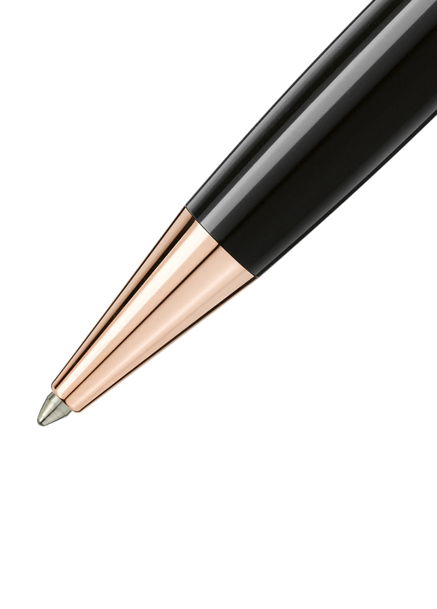 Montblanc Siyah Erkek Meisterstück Rose Gold-Coated Tükenmez Kalem