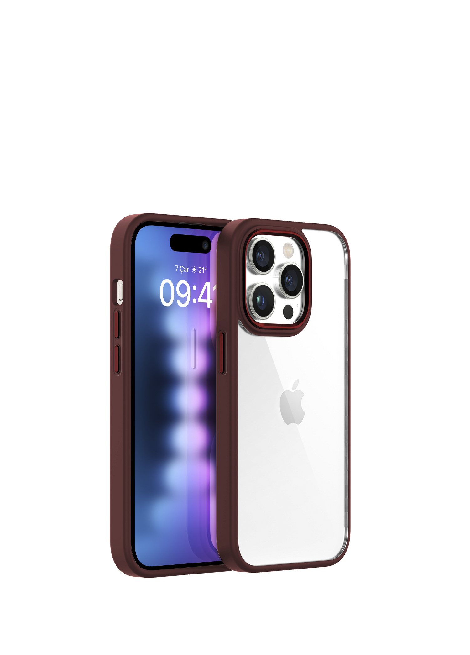 iPhone 15 Pro Max New Air Bumper Plum Plastik Kılıf