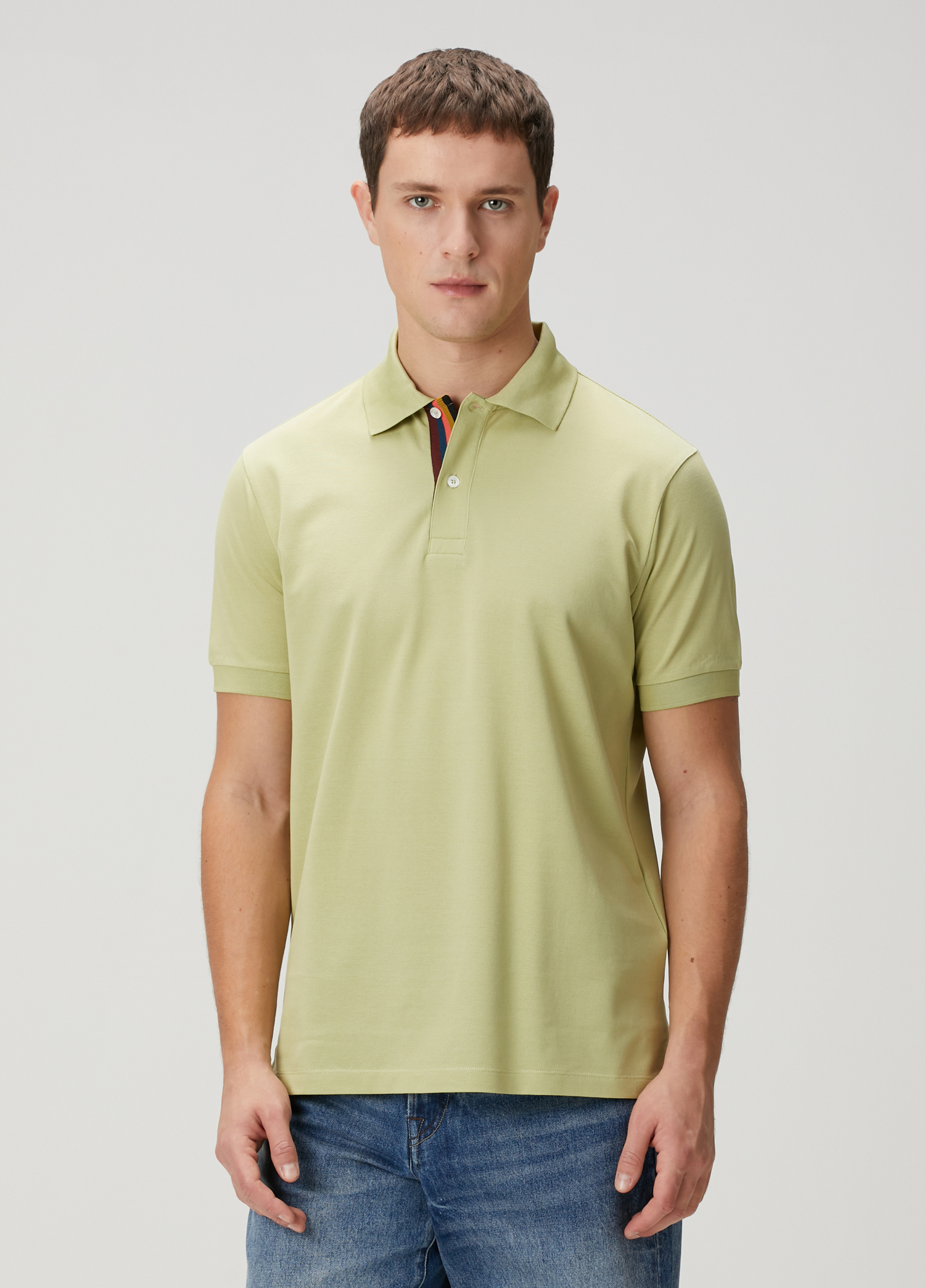 Açık Yeşil Polo Yaka T-shirt