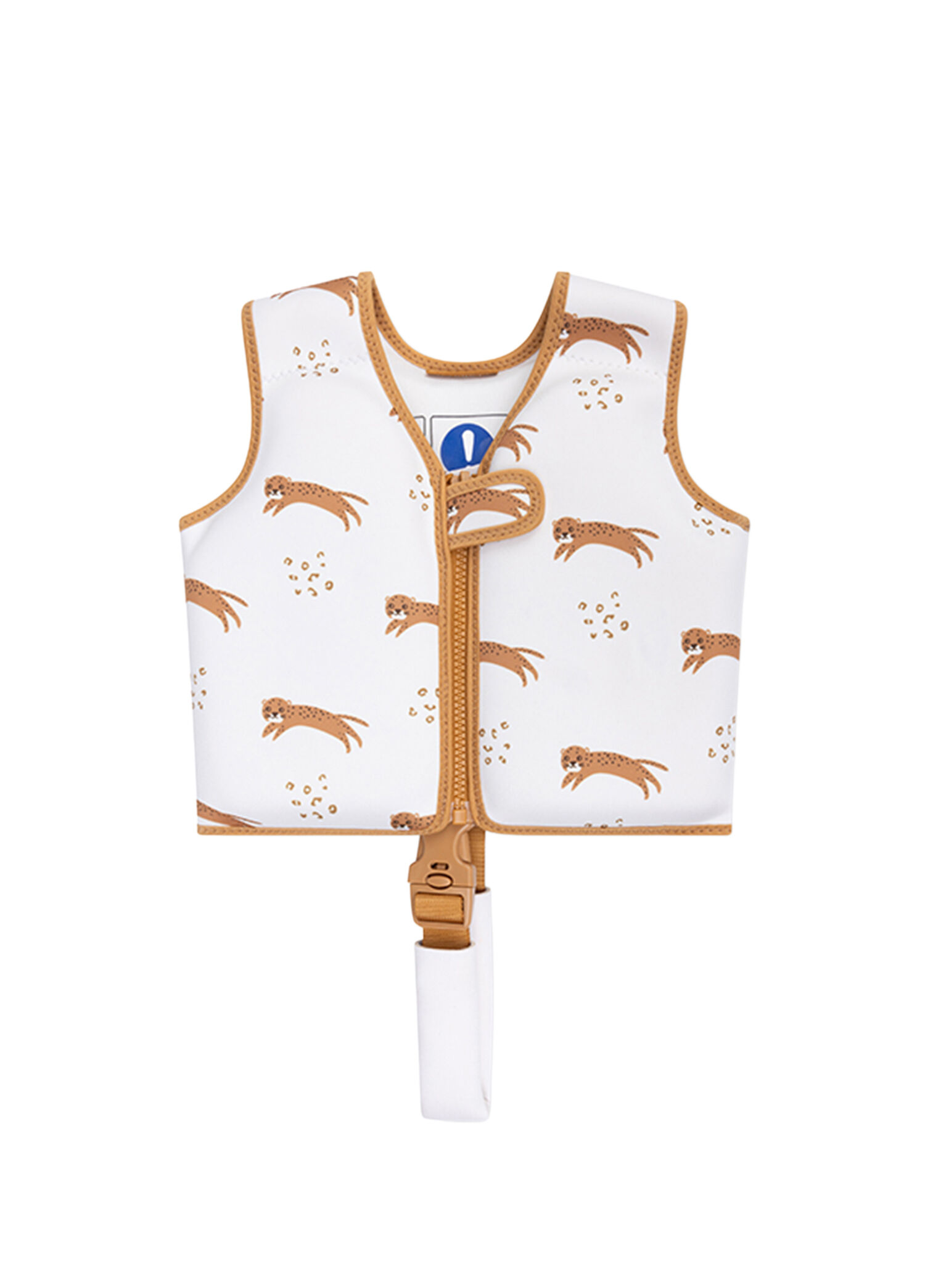 Brown Leopard Köpük Dolgulu Unisex Çocuk Yüzme Yeleği