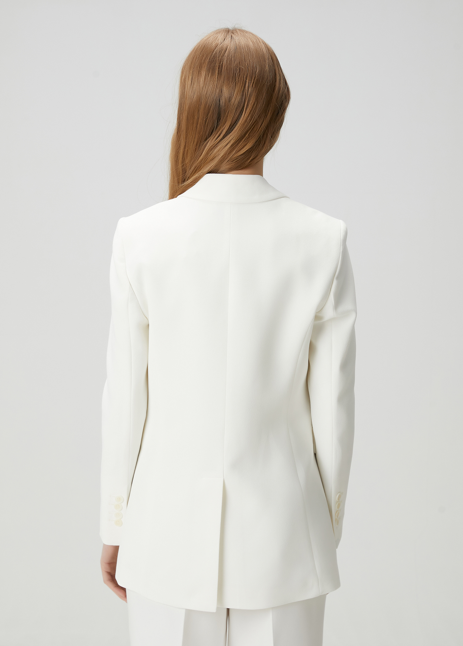 Kırık Beyaz Krep Blazer_4