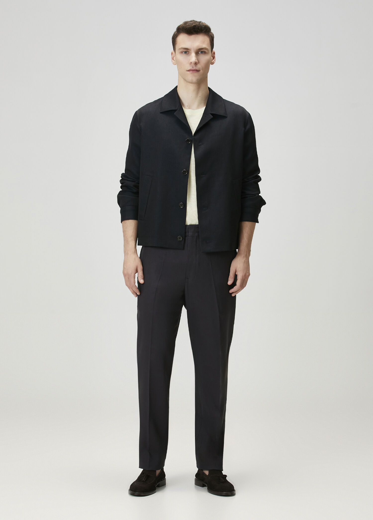 Lacivert Keten Formal Pantolon