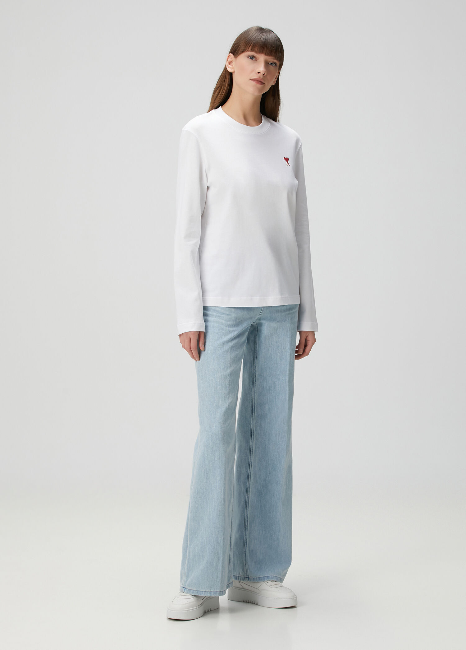 Ami Paris - White Long Sleeve T-Shirt