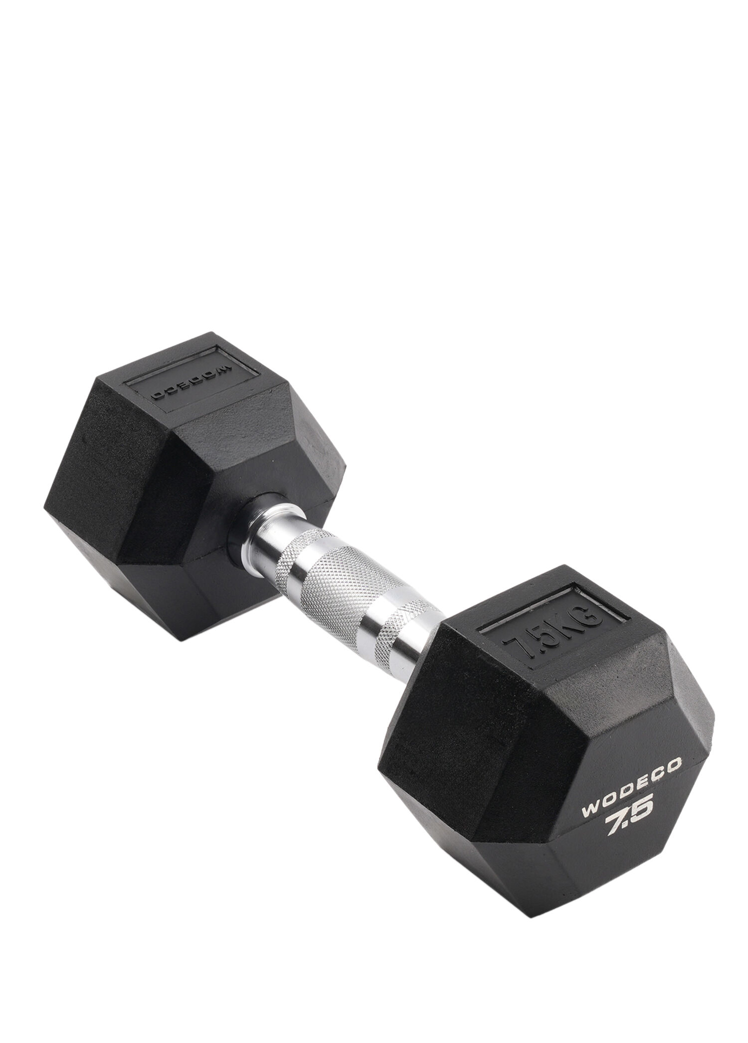 Rubber Hex Siyah Kauçuk Altıgen Dambıl 7,5 kg