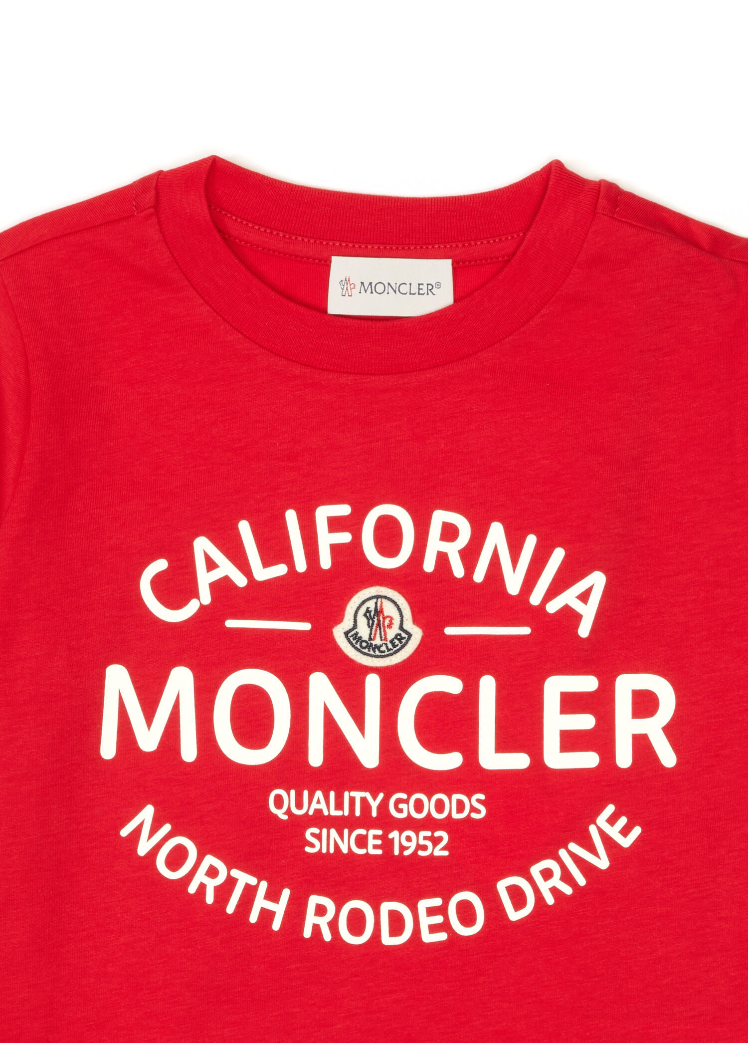 Moncler - Kırmızı Erkek Çocuk T-shirt - Kırmızı