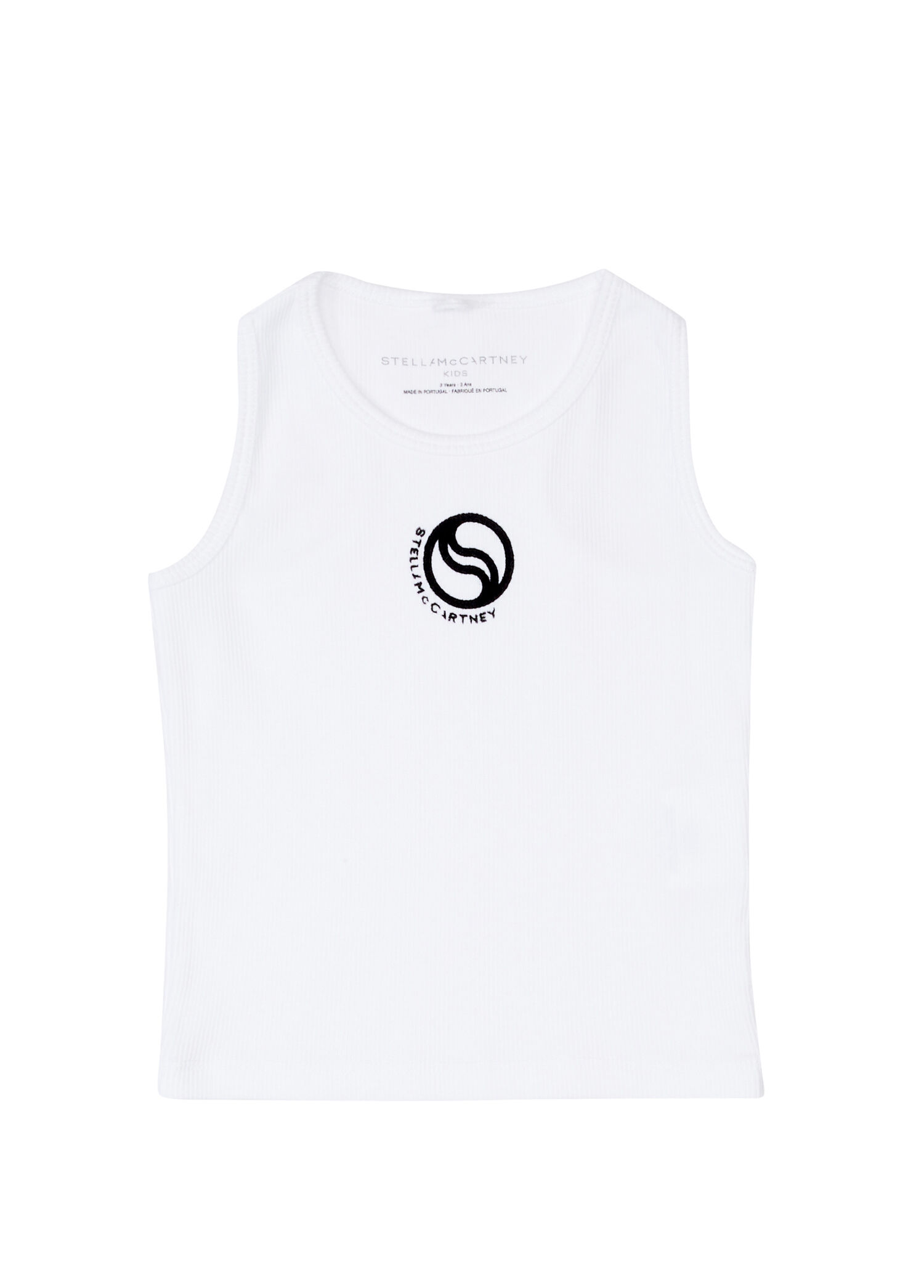 Beyaz Logo Nakışlı Kız Çocuk T-shirt