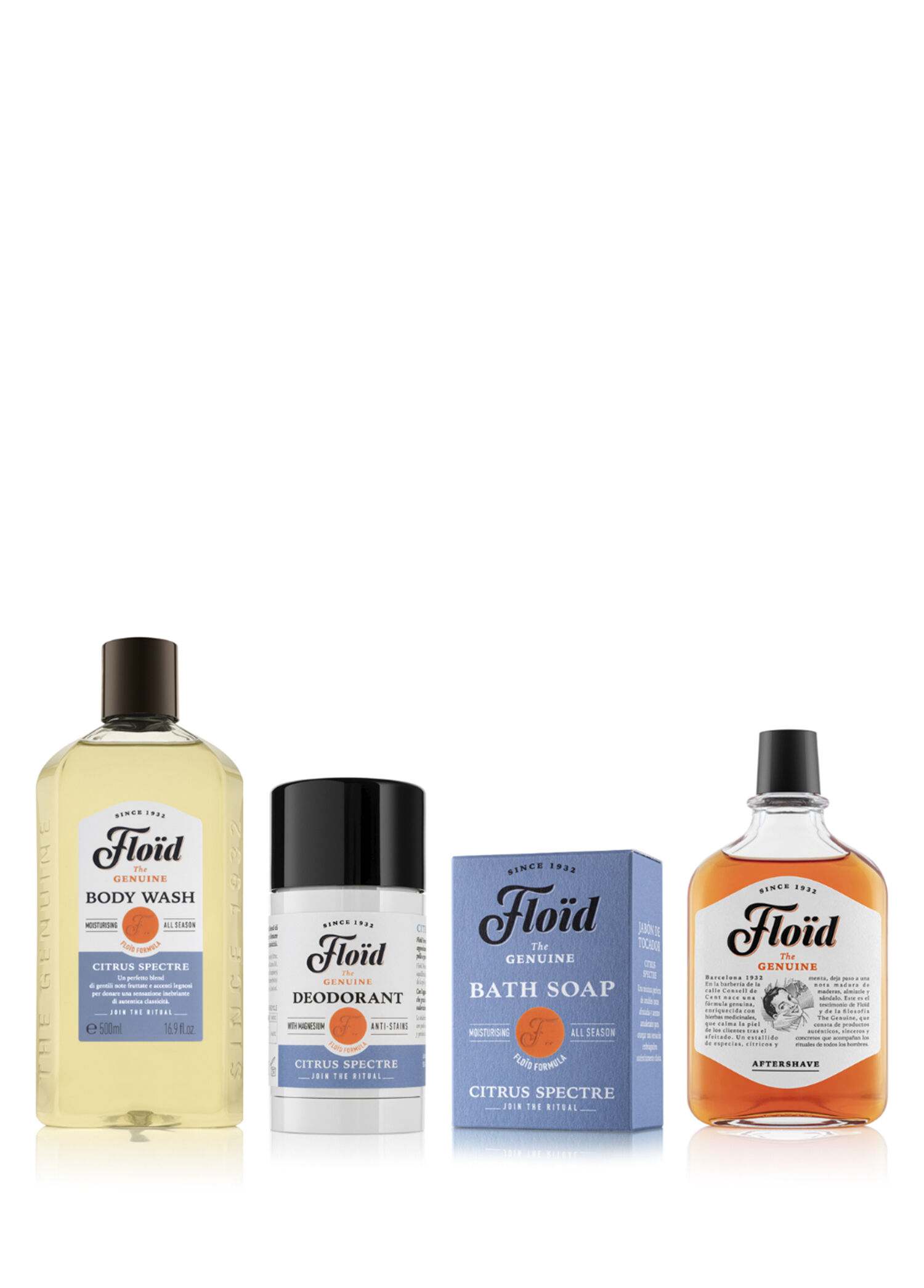 Citrus Spectre Duş Jeli + Deodorant + Banyo Sabunu + Tıraş Sonrası Losyon Erkek Bakım Seti