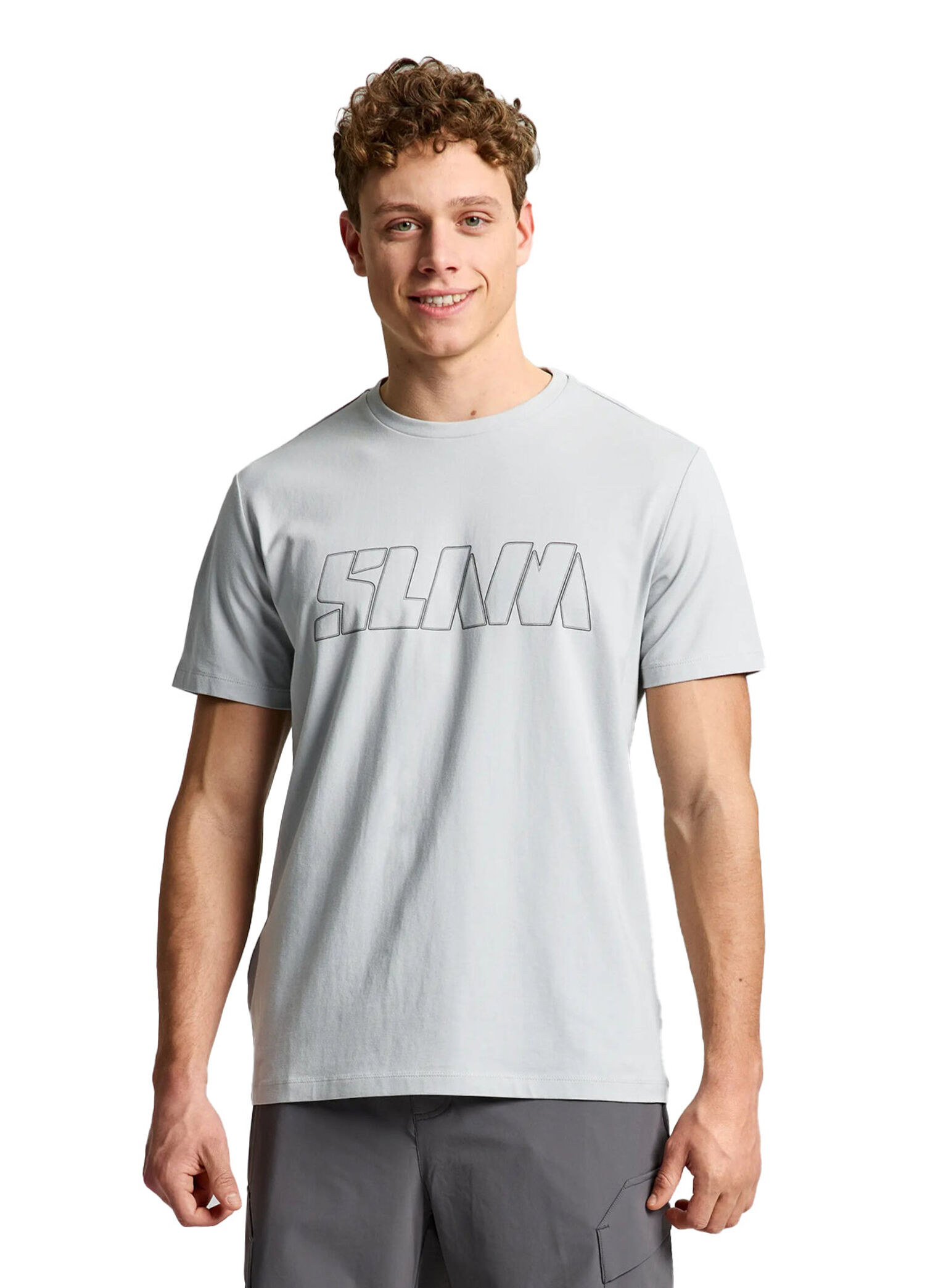 Slam Logo Gri Erkek T-Shirt
